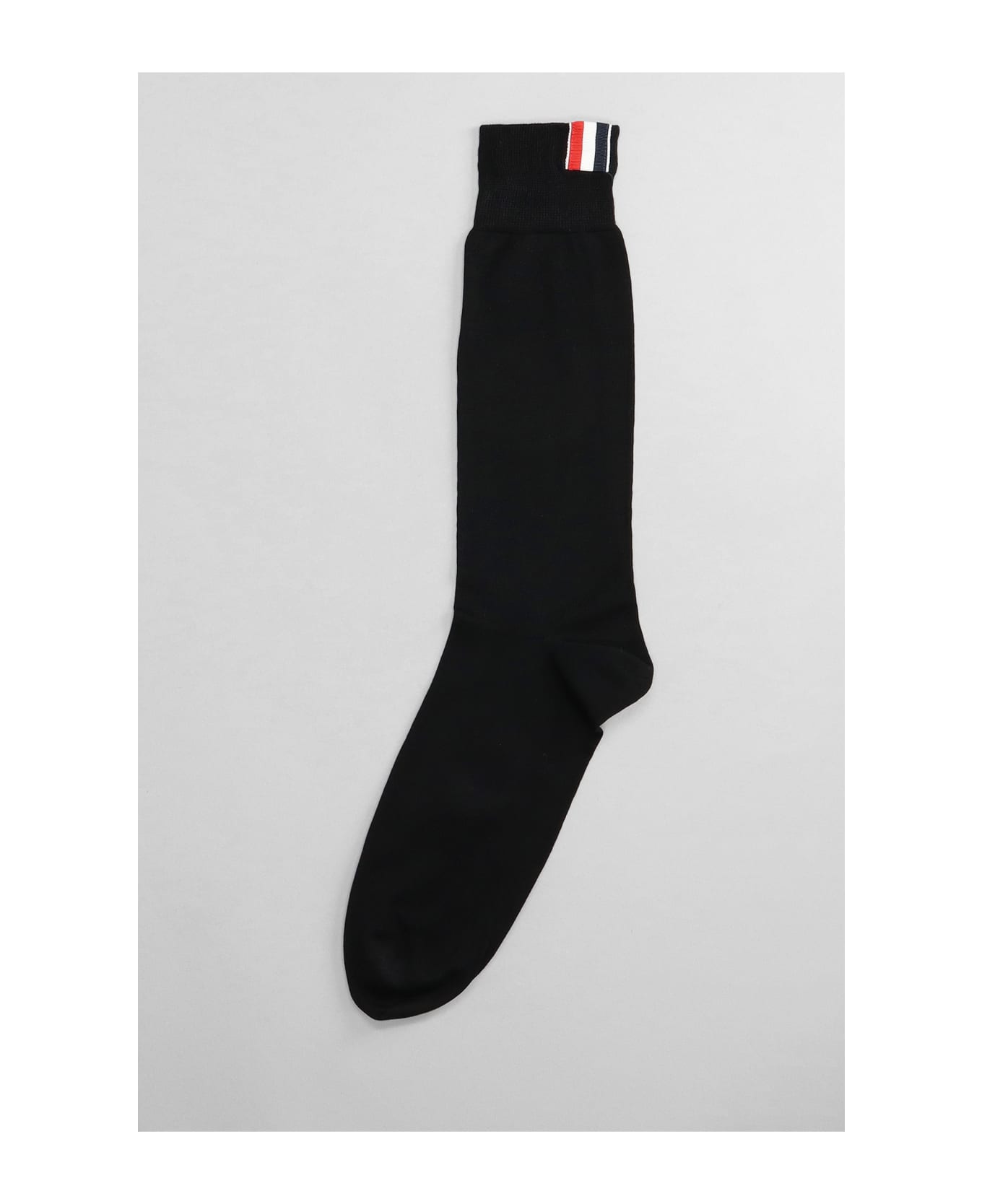 Thom Browne Socks In Black Cotton - 001
