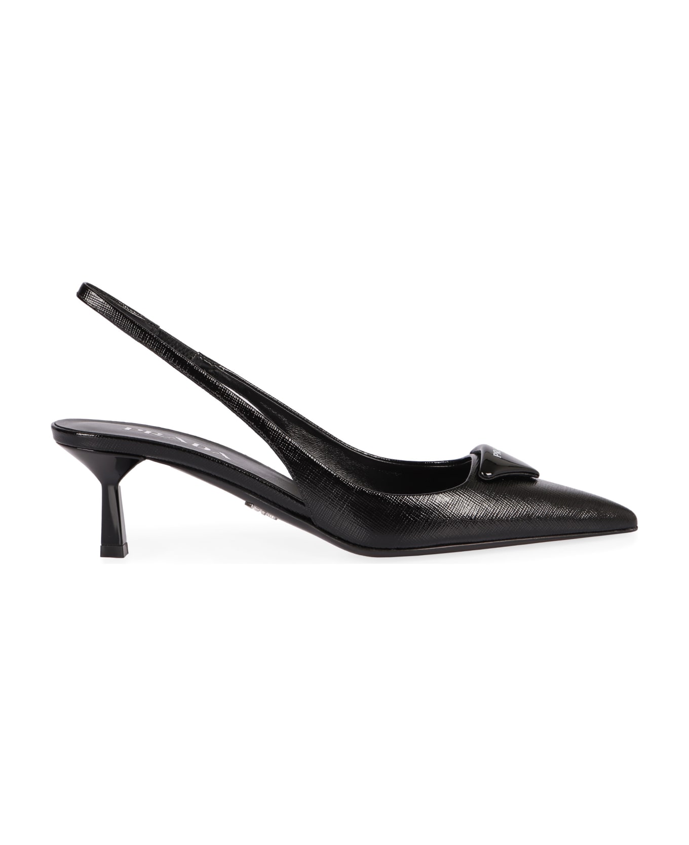 Prada Leather Pointy-toe Slingback - NERO