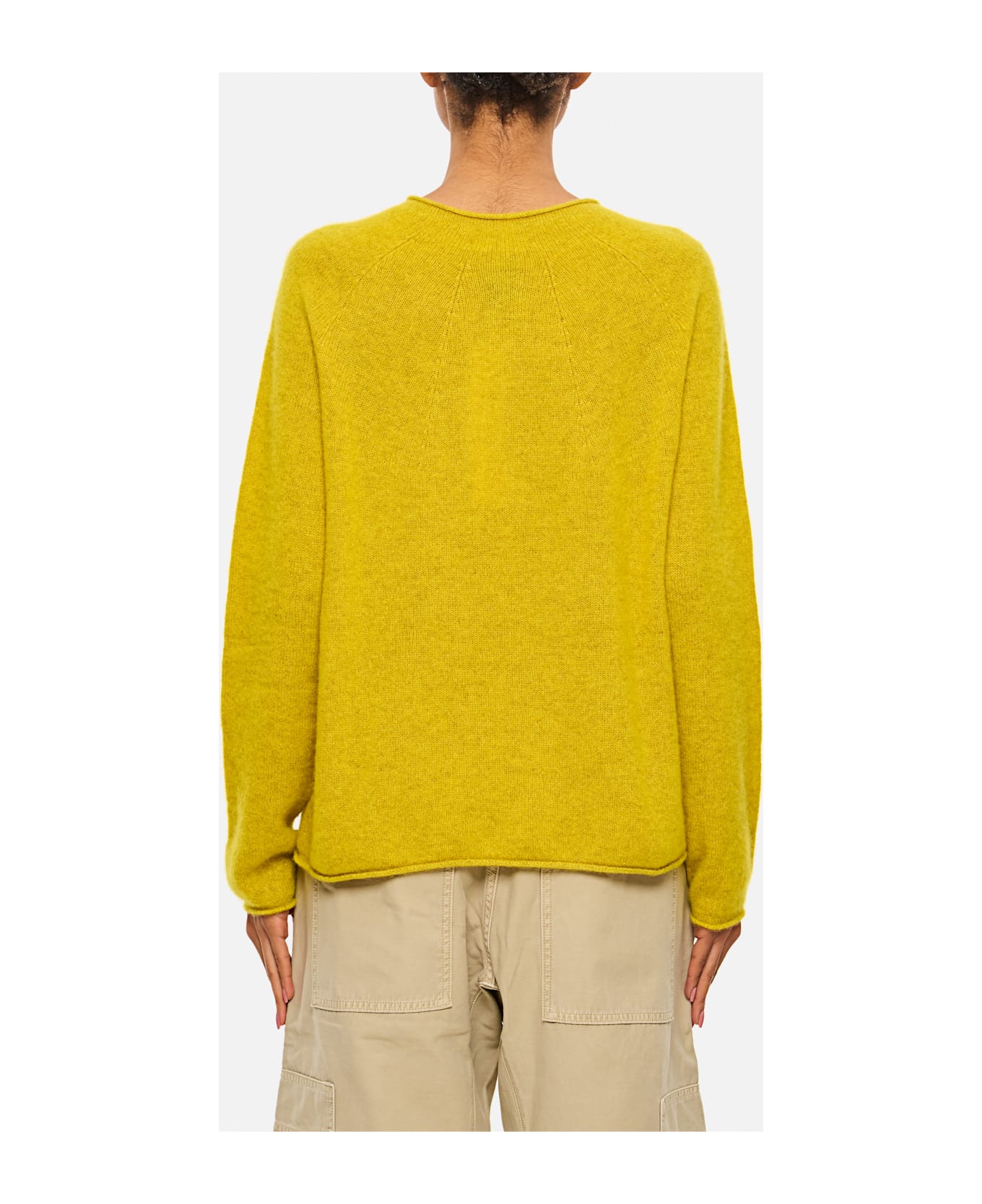 Suzusan Cashmere Seamless Pullover Long - Yellow