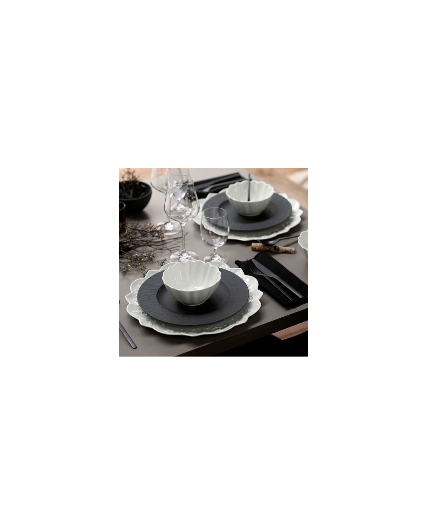 Villeroy & Boch Manufacture Rock 6 Piatti Dessert - Nero