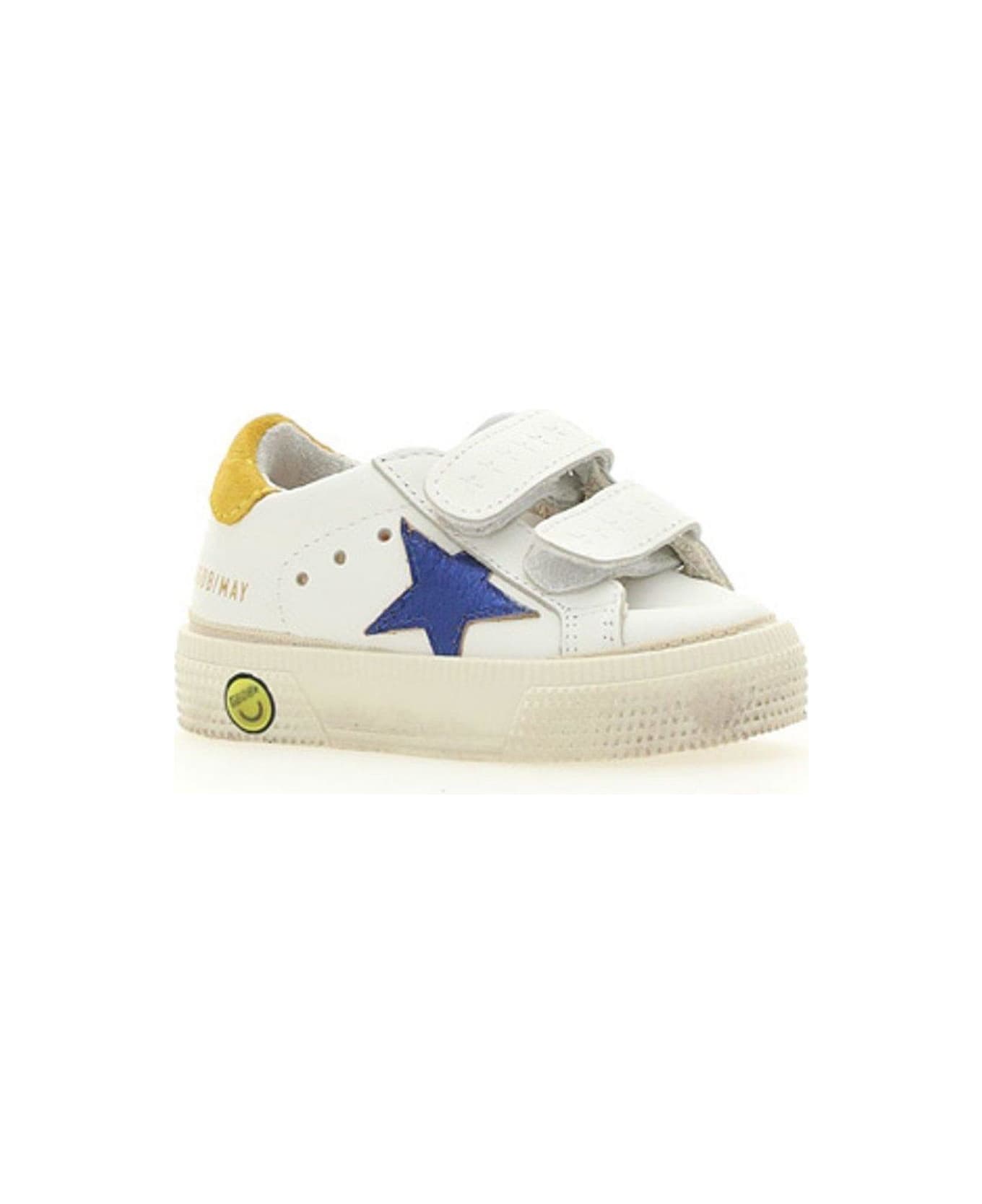 Golden Goose Super Star Touch-strap Sneakers - White/blue/mustard