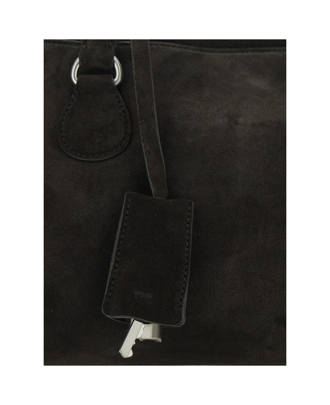 OSOI 
shell Brot
 Brown Shopper With Two Handles And Key Pendant In Suede Woman - Brown
