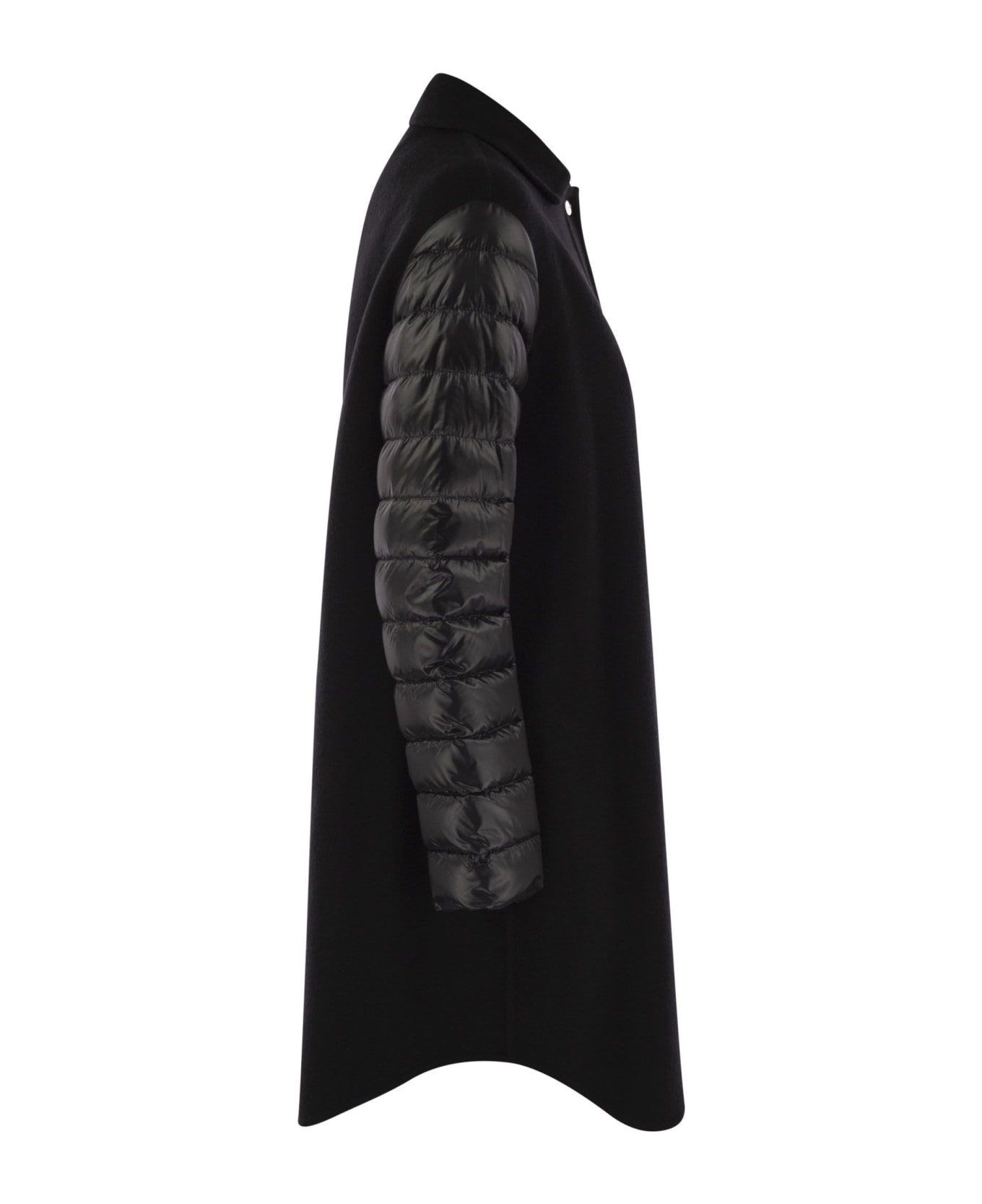 Herno Coat With Down Sleeves - Black