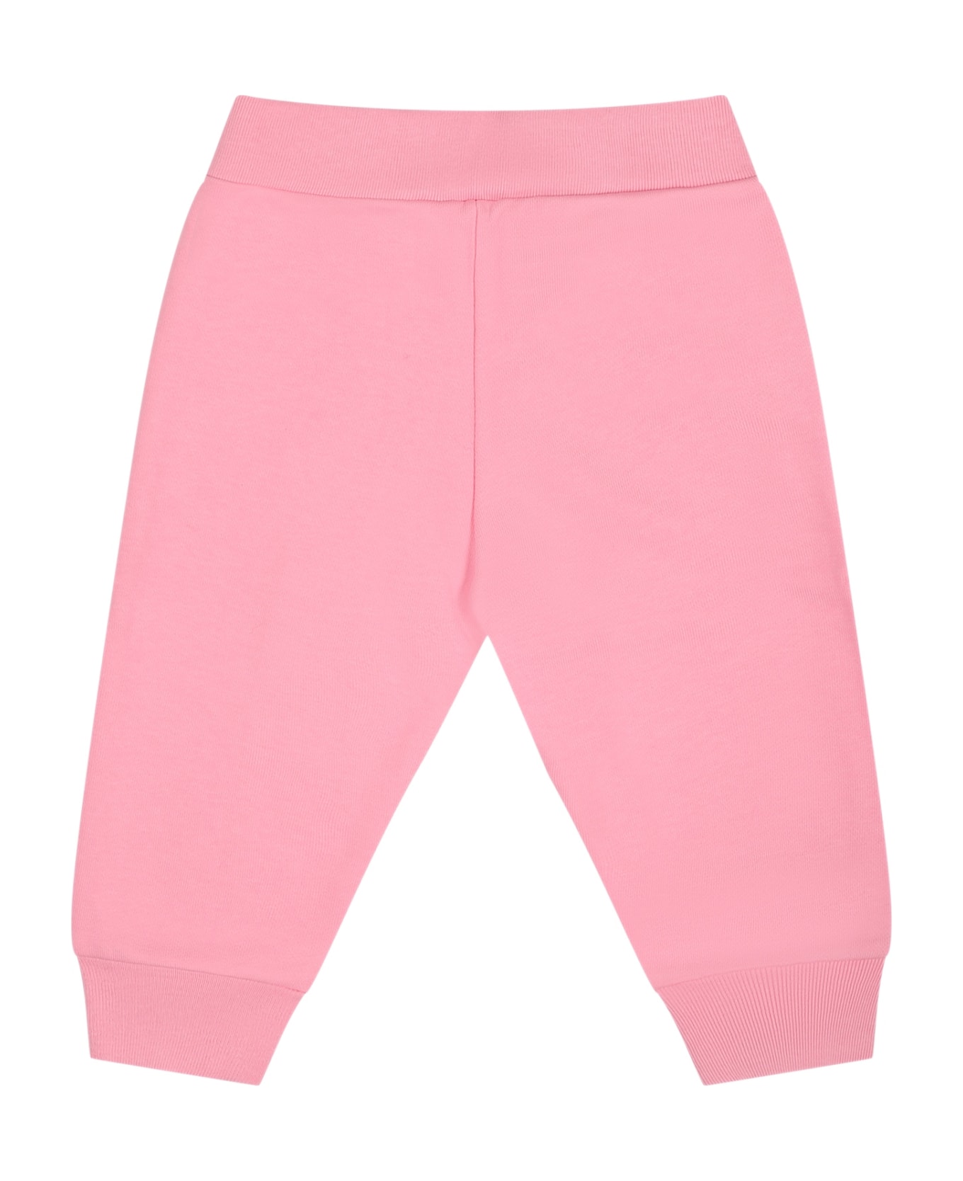 Marni Pink Trousers For Baby Girl With Logo - Pink ボトムス