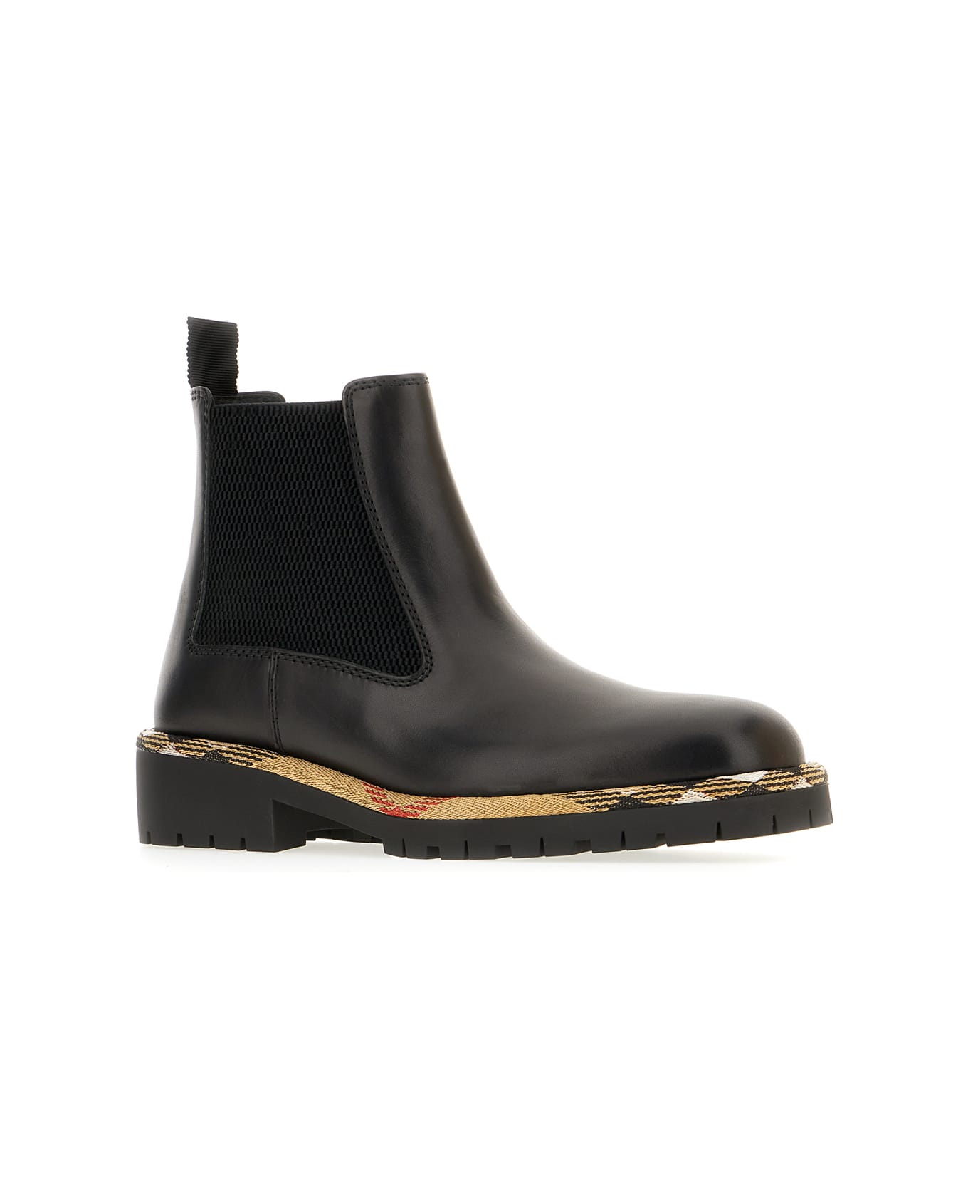 Burberry Black Leather Boots - BLACK