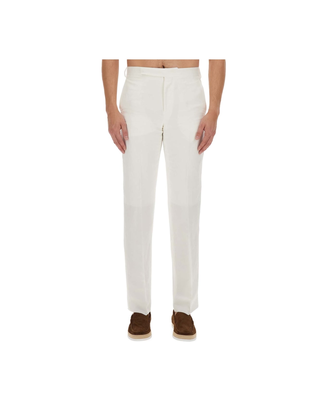 Lardini Striaght Leg Pants - WHITE