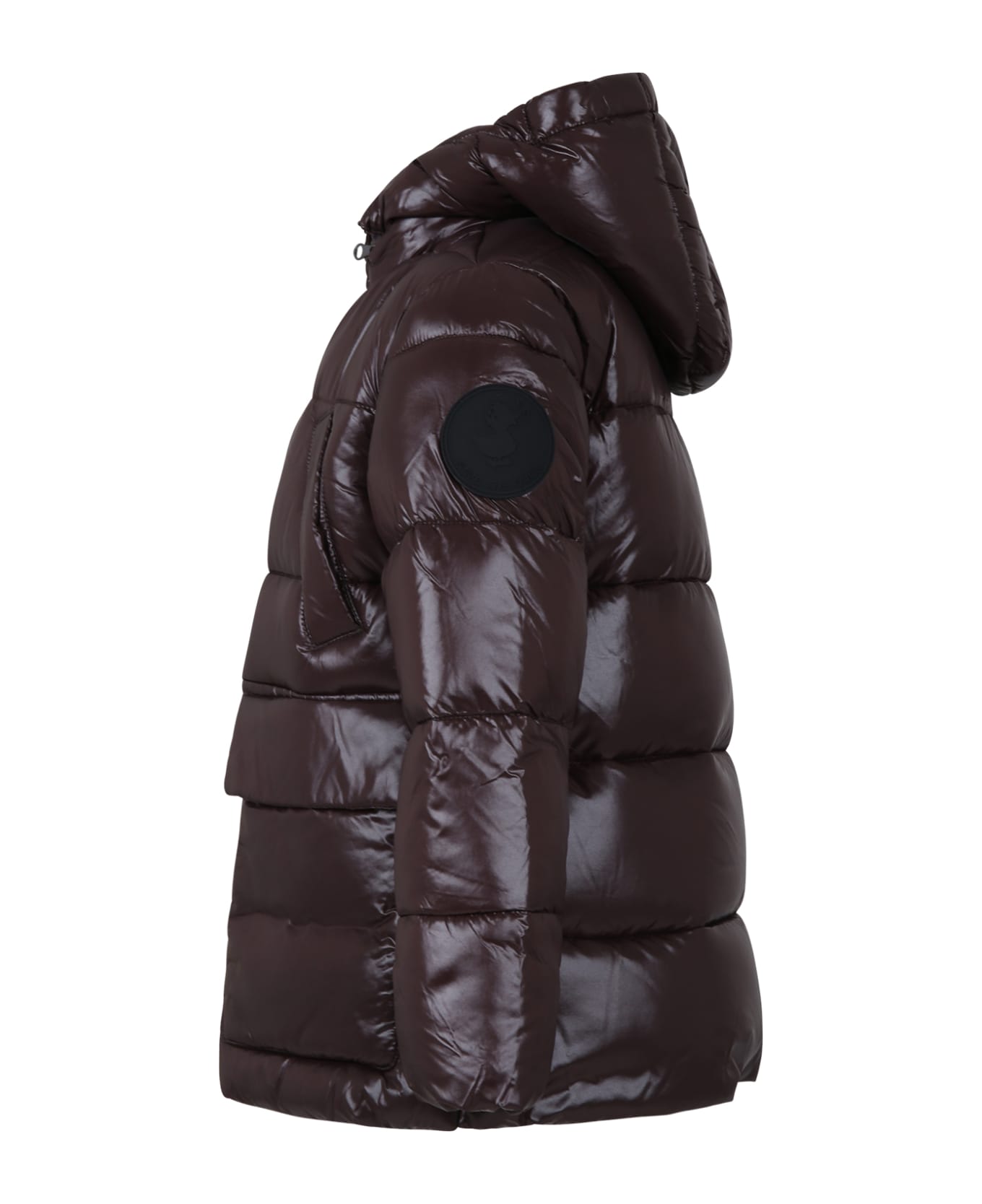 Save the Duck Brown Jacket For Boy With Logo - Brown