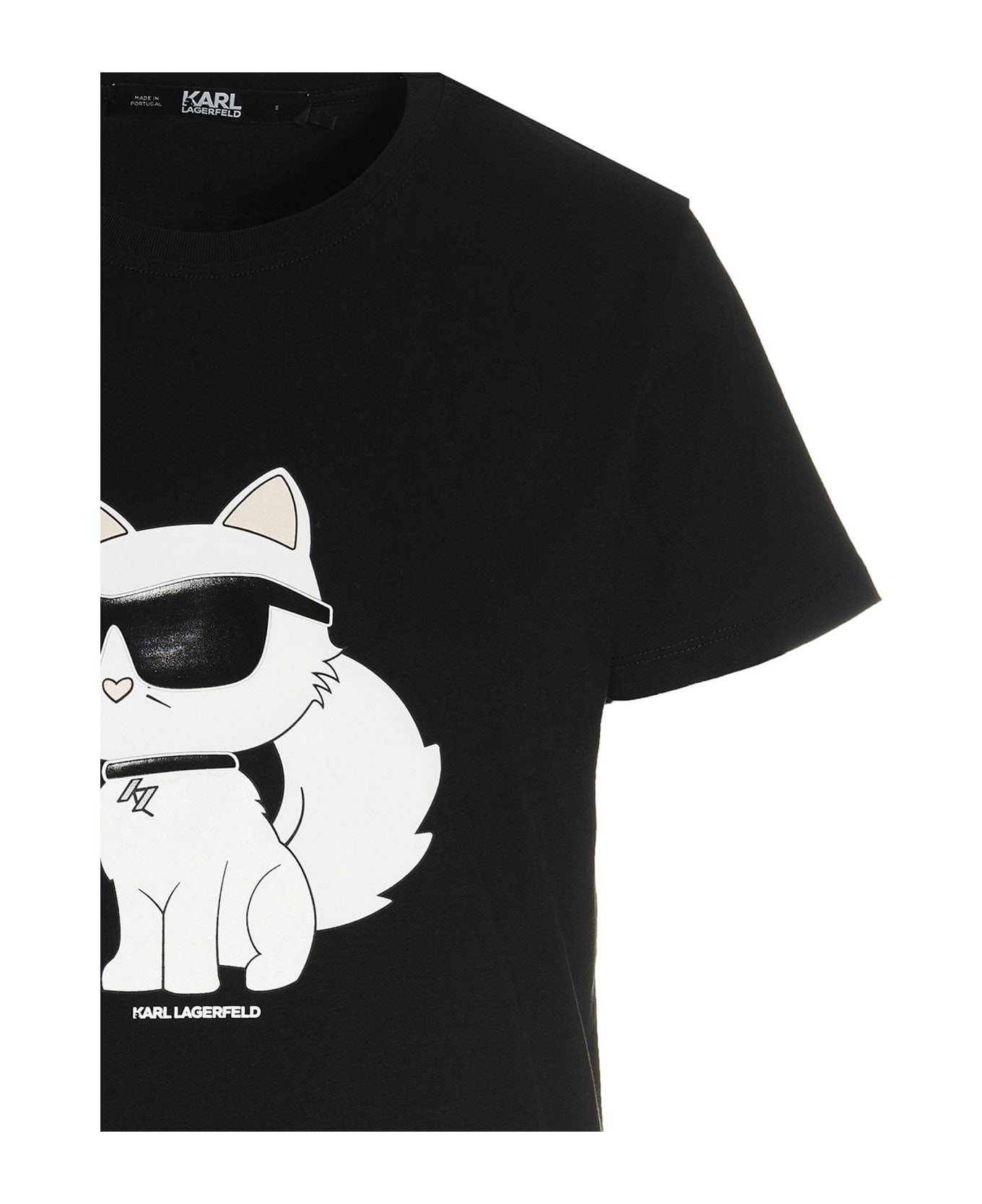 Karl Lagerfeld 'ikonik 2.0 Choupette' T-shirt - Black   Tシャツ