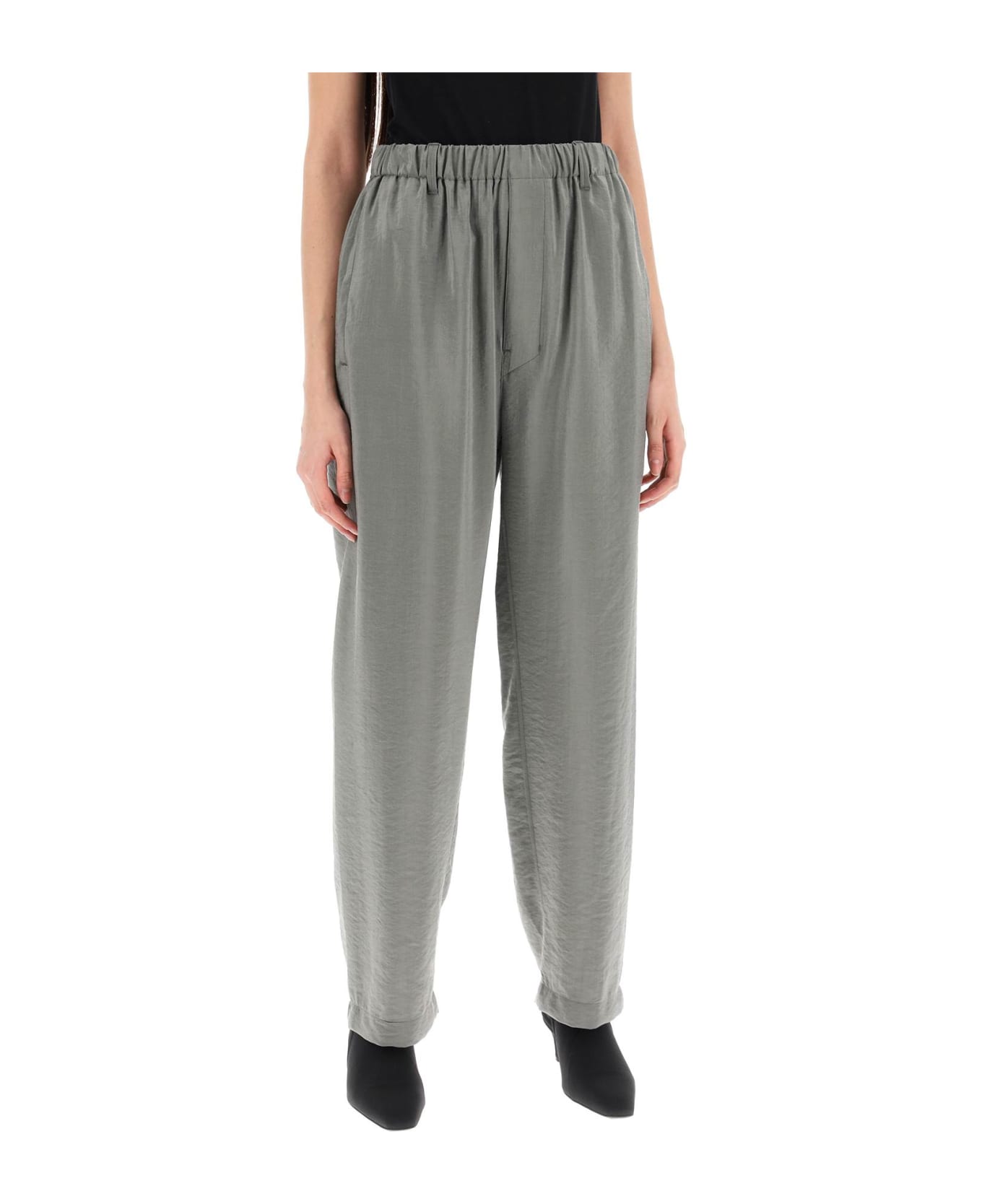 Lemaire Loose Pants In Silk - Grey