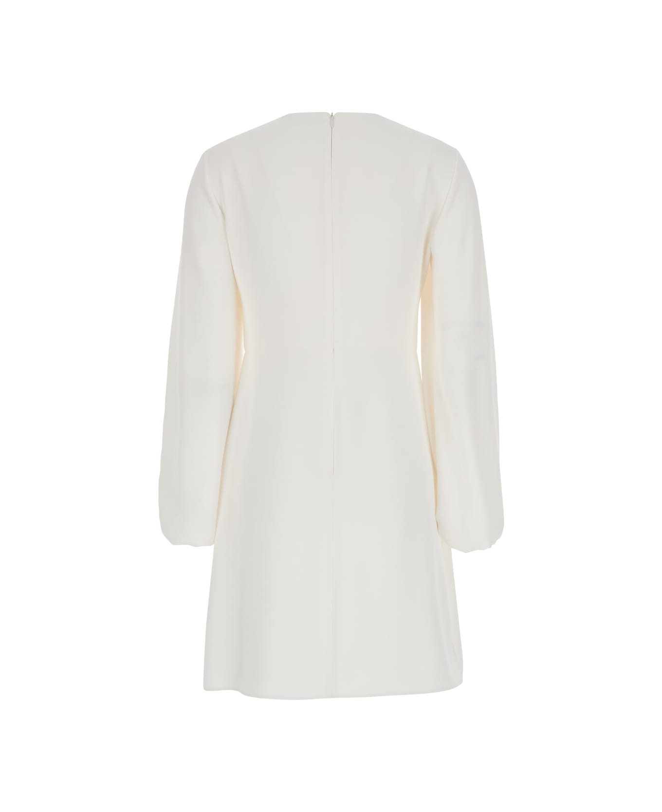Parosh White Cut-out Short Dress In Light Fabric Woman - White