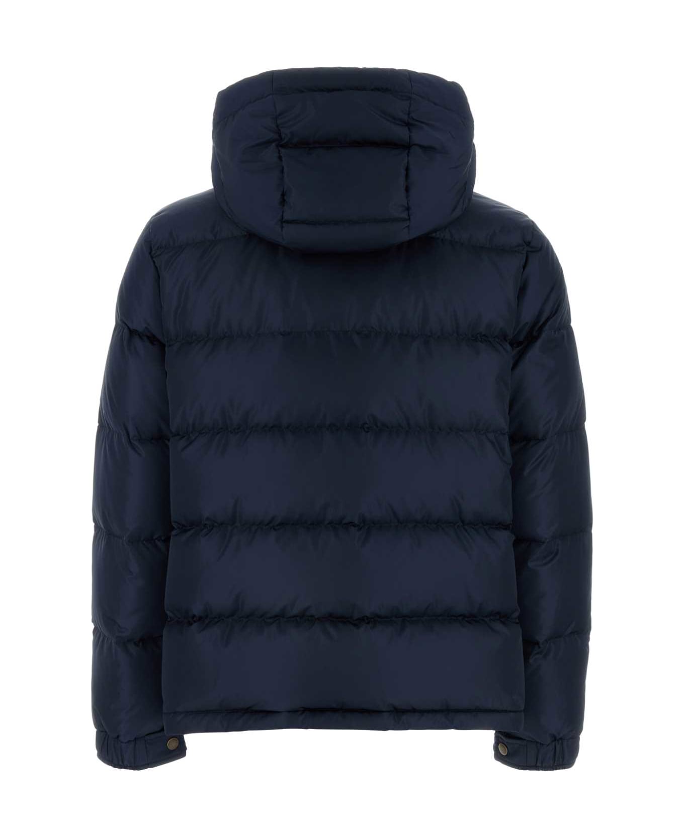 Valentino Garavani Navy Blue Nylon Vlogo Down Jacket - BLU