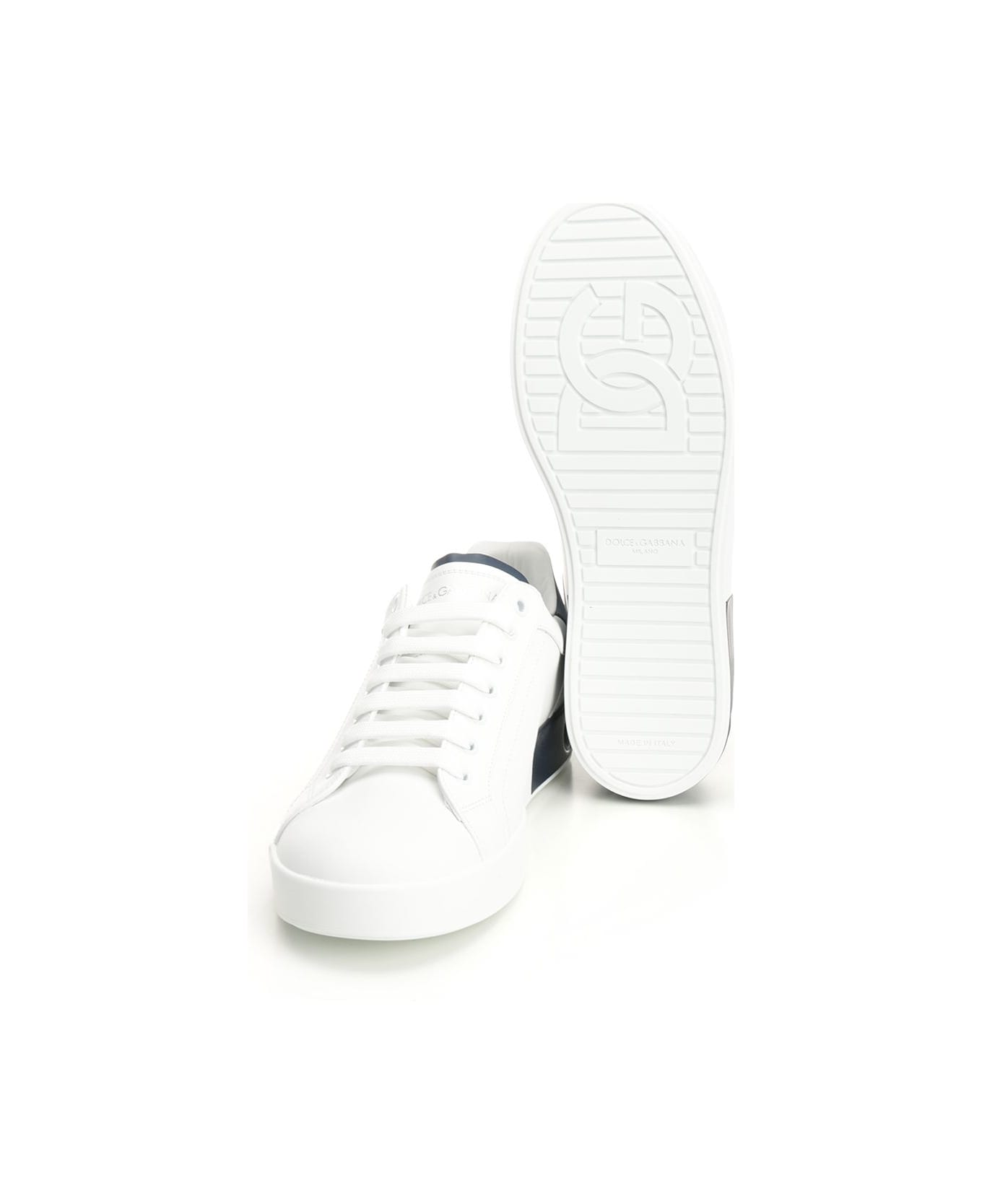 Dolce & Gabbana 'portofino' Leather Sneaker - White