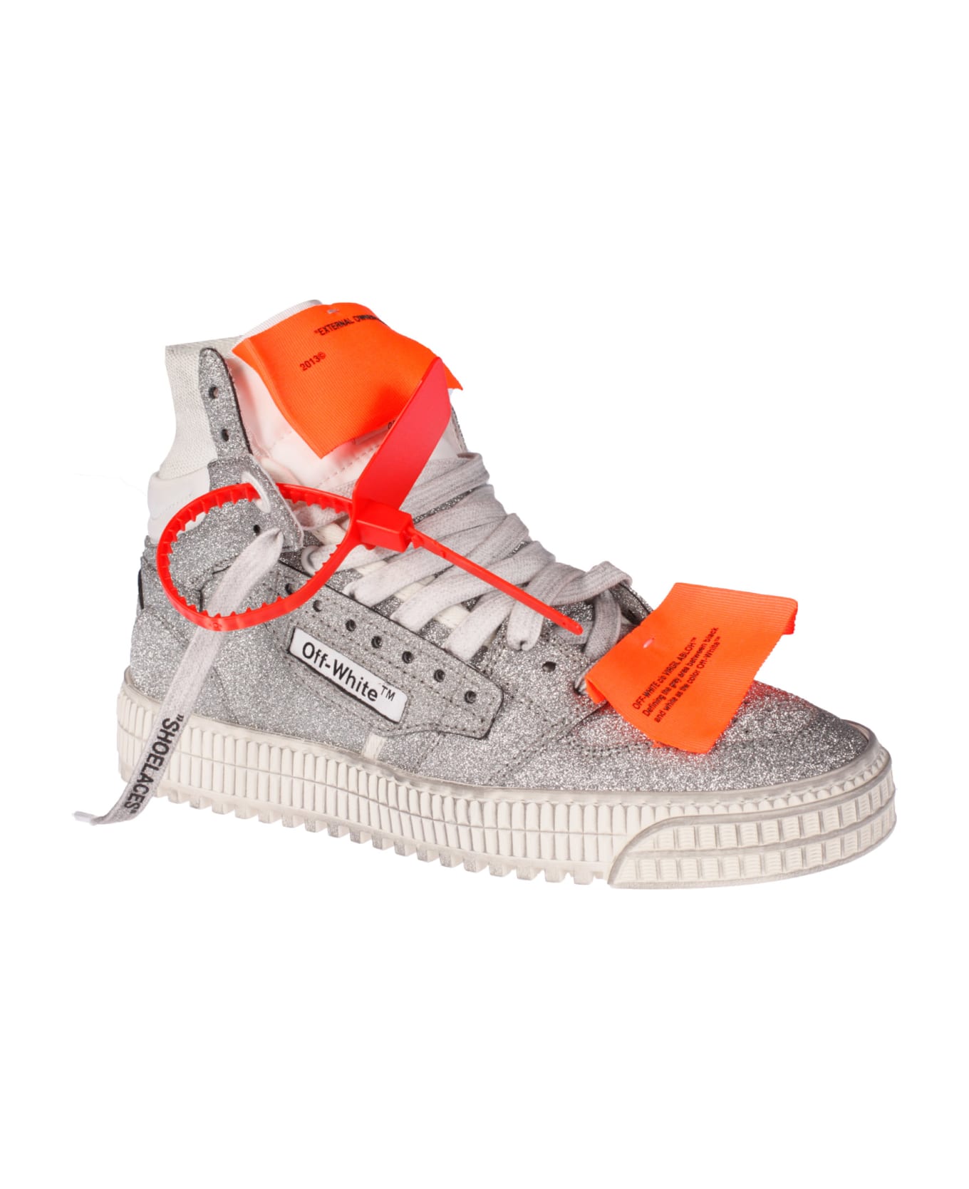 off white glitter off court sneakers