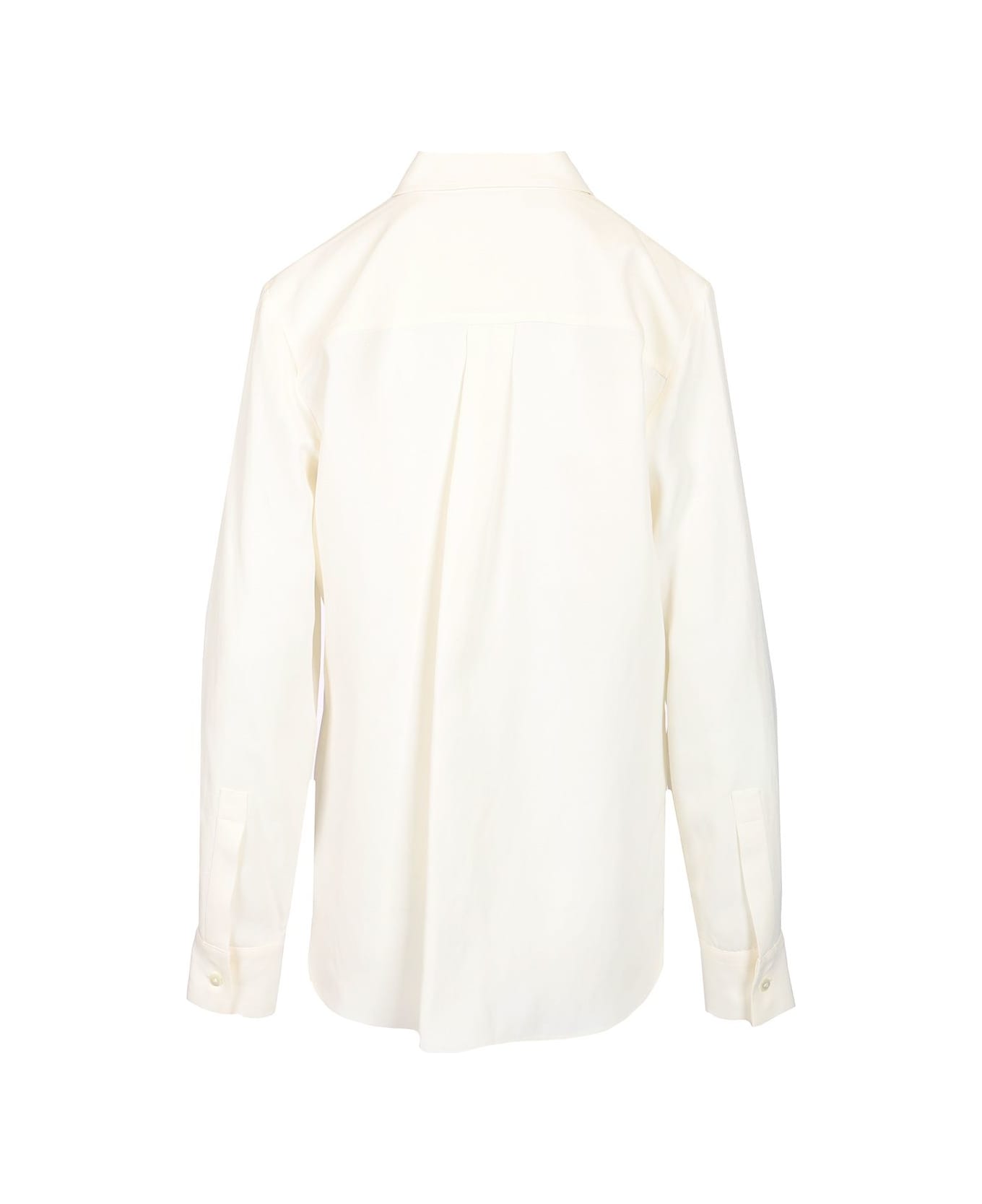 Parosh Shirt With Plastron - Panna