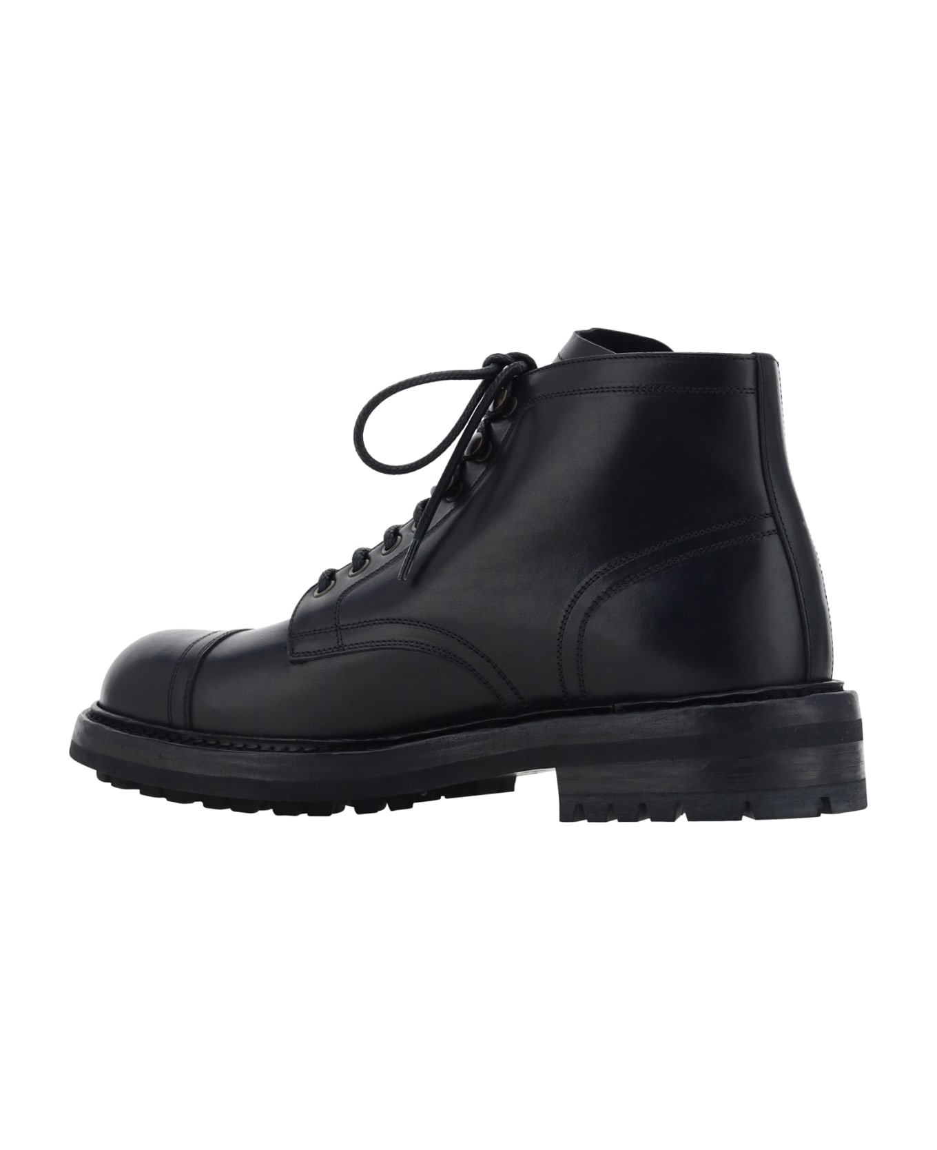 Dolce & Gabbana Lace-up Ankle Boots - Black