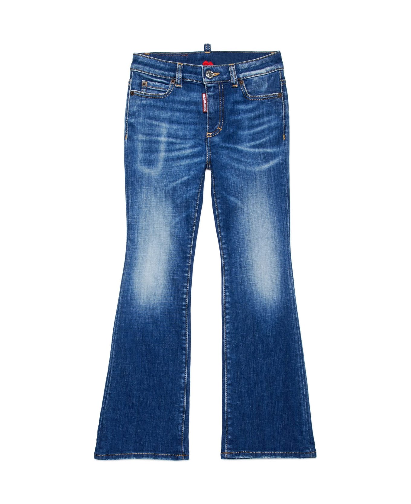 Dsquared2 Logo Tag Flared Jeans - Blue