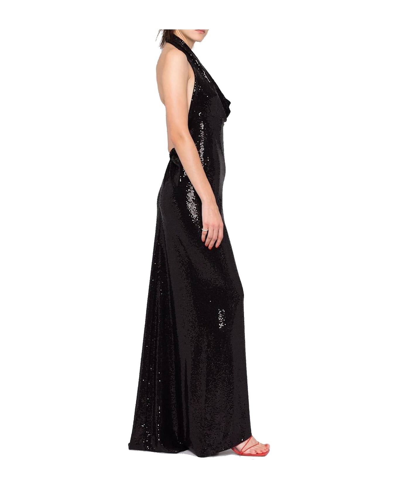 Blanca Vita Sequin-embellished Long Dress - Black