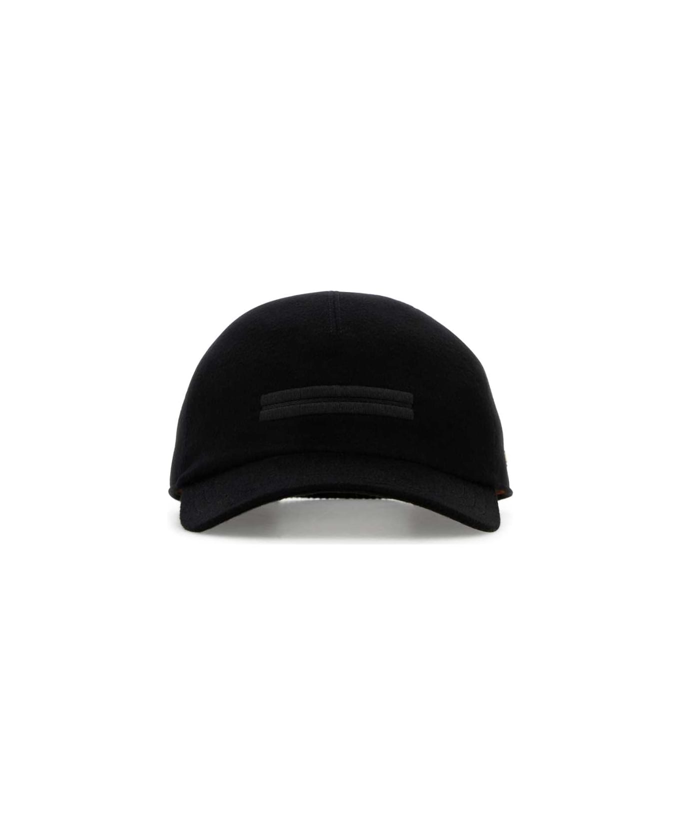 Zegna Black Cashmere Baseball Cap - BK1