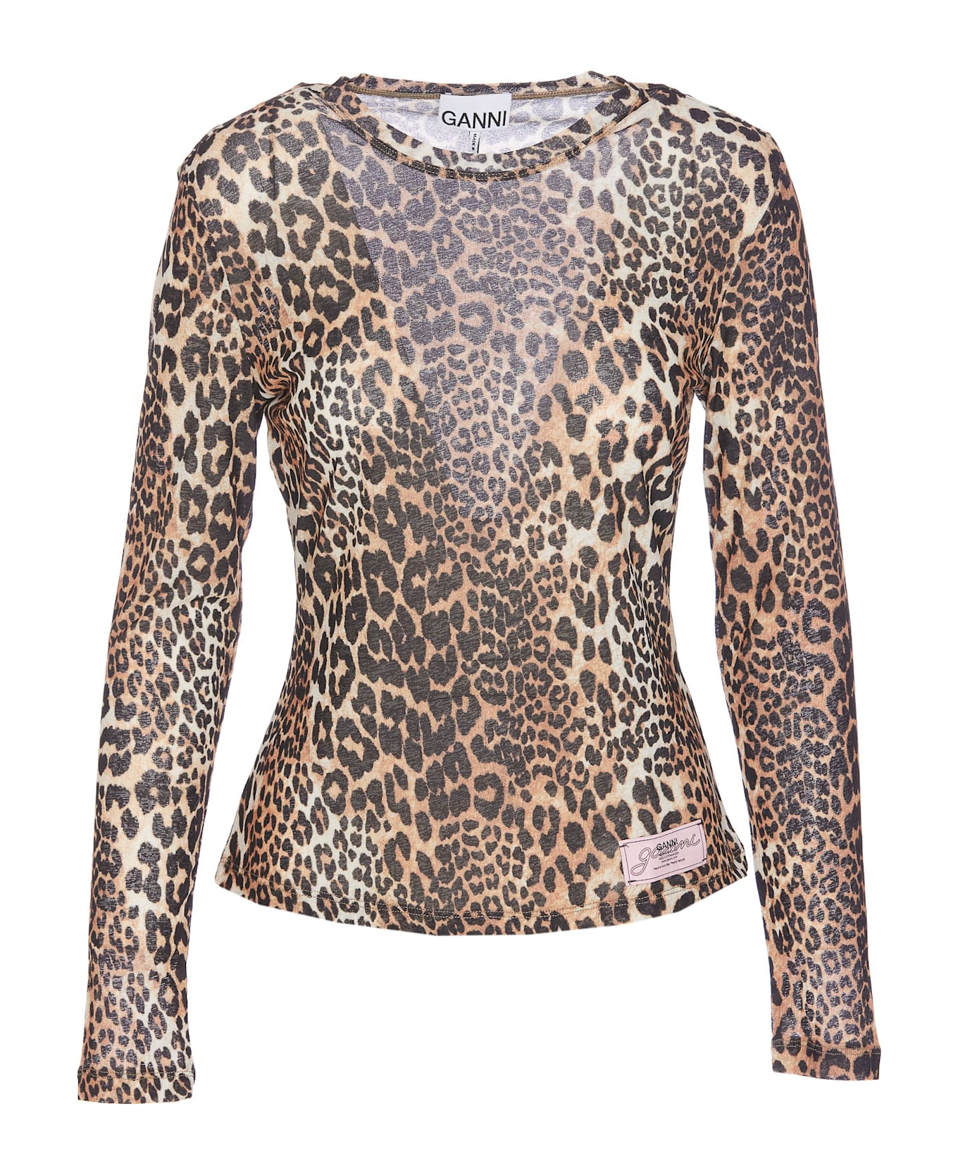 Ganni Printed Marl Longsleeves Top - MultiColour
