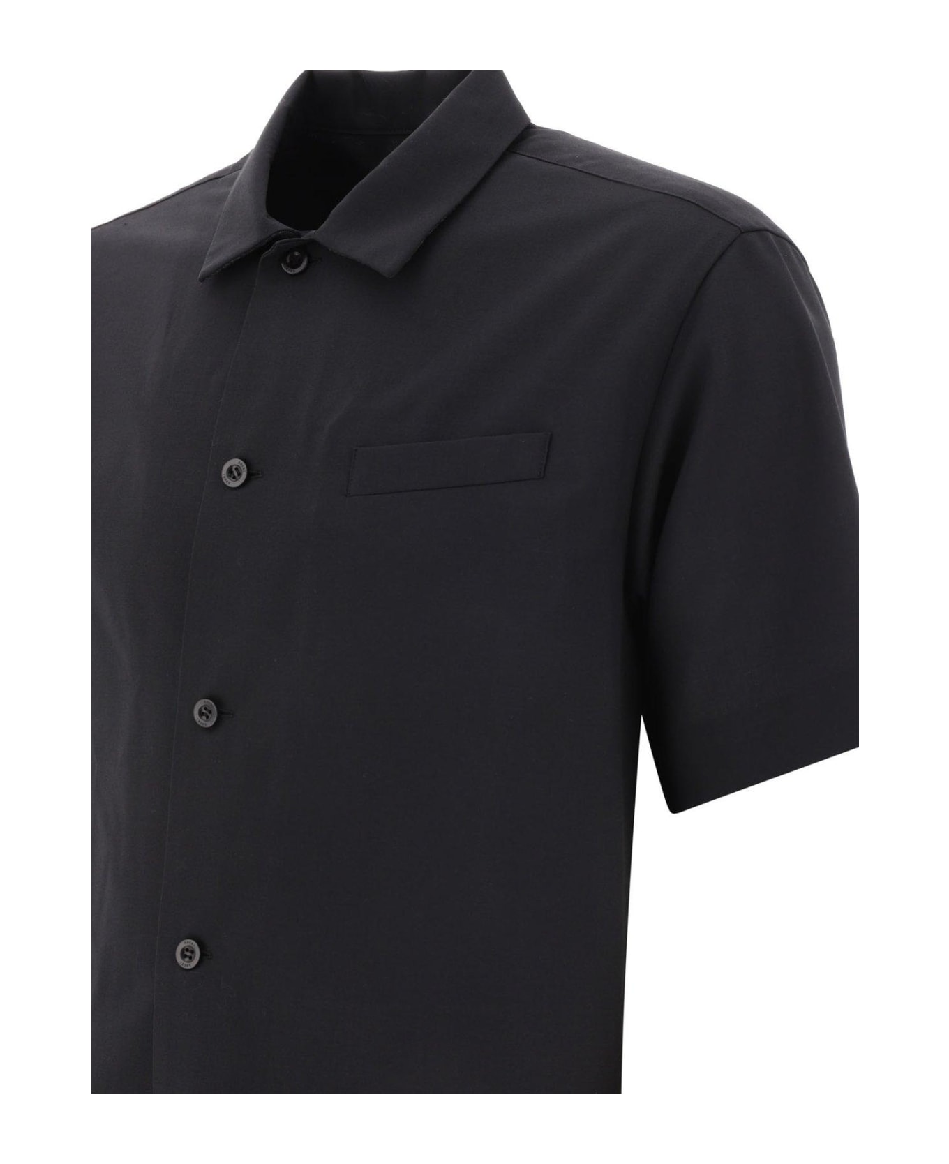 Sacai Buttoned Short-sleeved Shirt - 001 BLACK