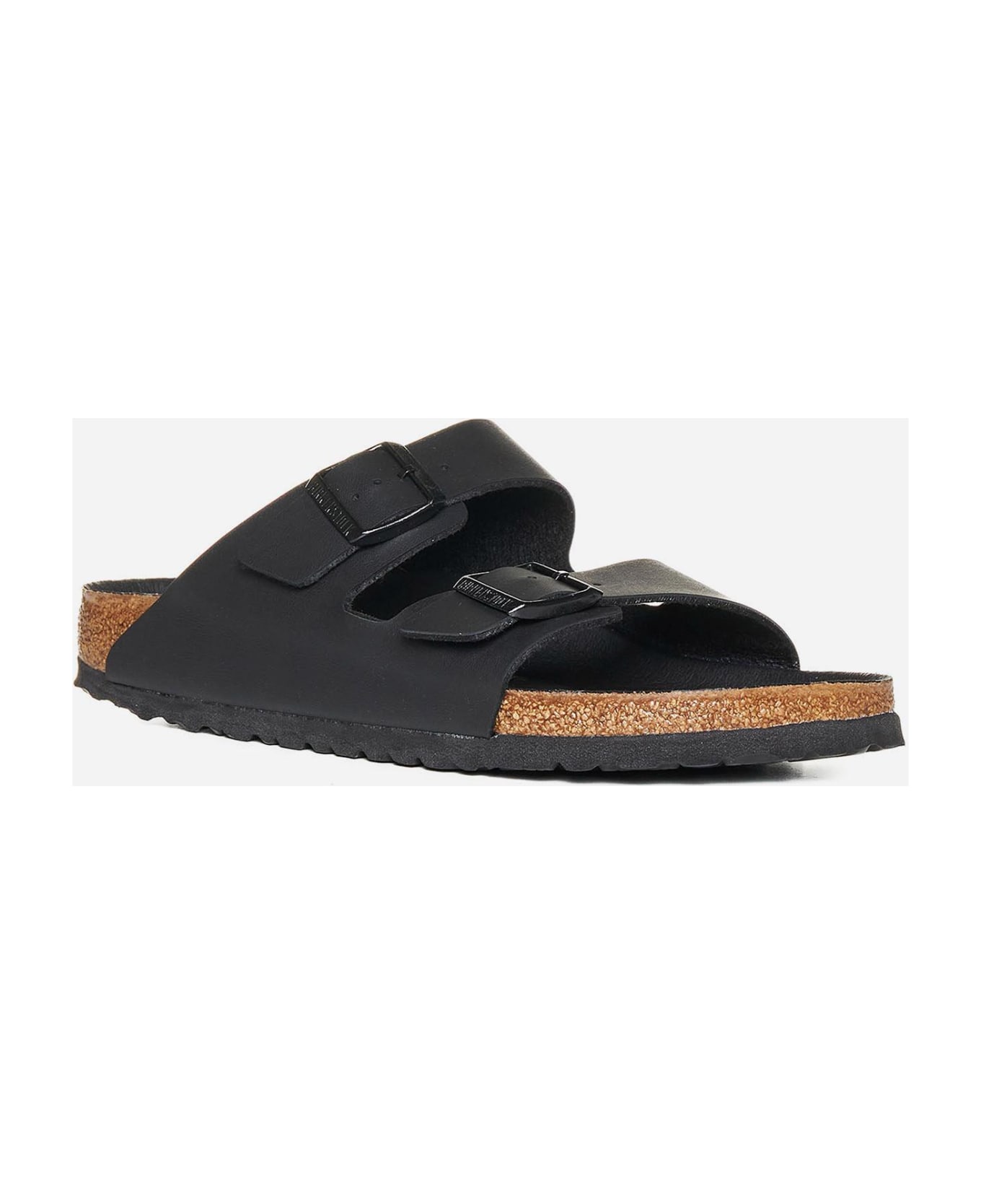 Birkenstock Arizona Leather-effect Sandals - Triples Black