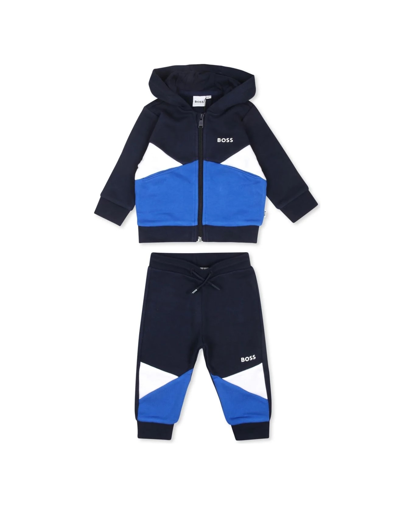 Hugo Boss Tuta 2 Pezzi Con Logo - Blue ボディスーツ＆セットアップ