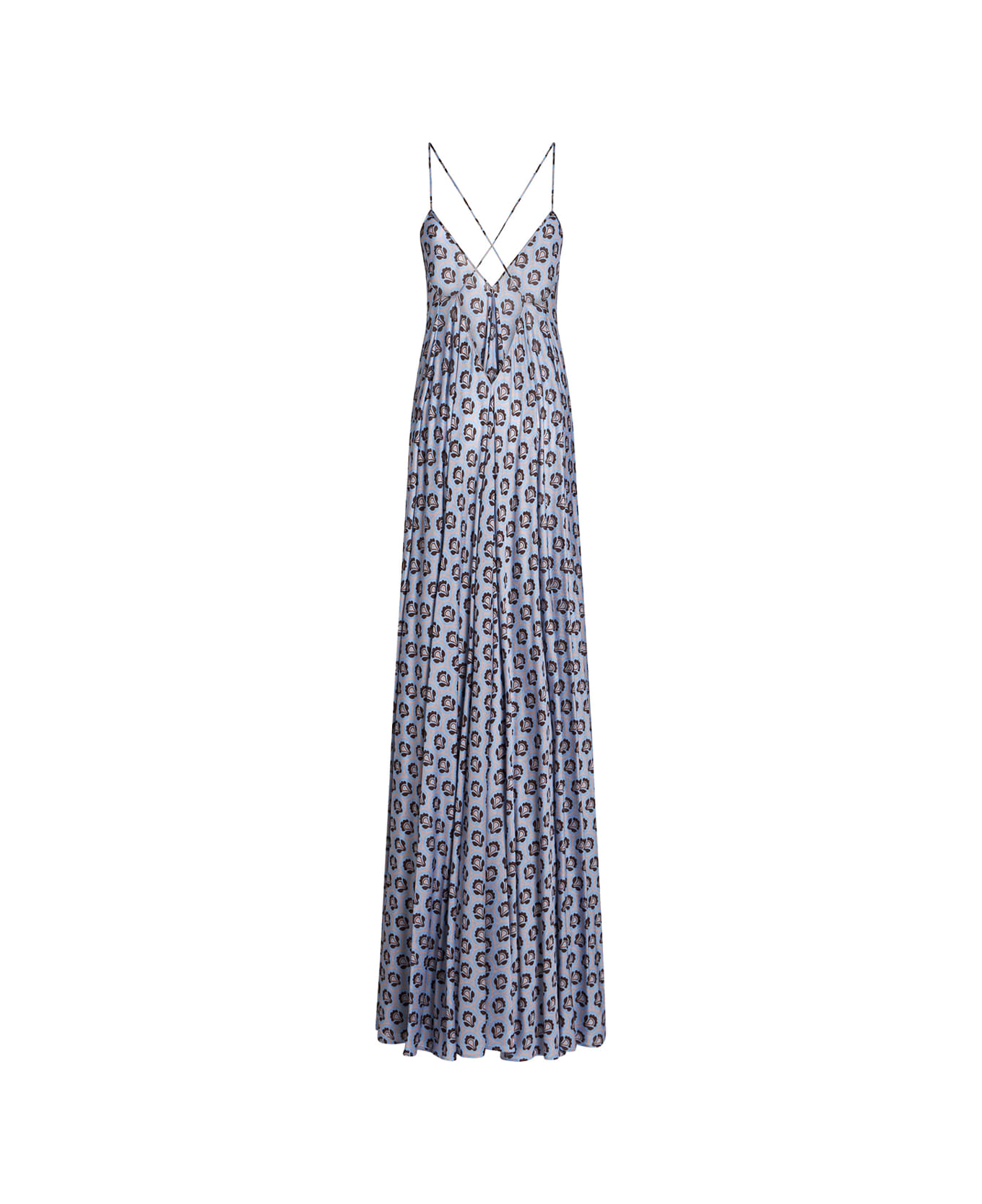 Etro Blue Long Dress With Aurea Motif - Blue ワンピース＆ドレス
