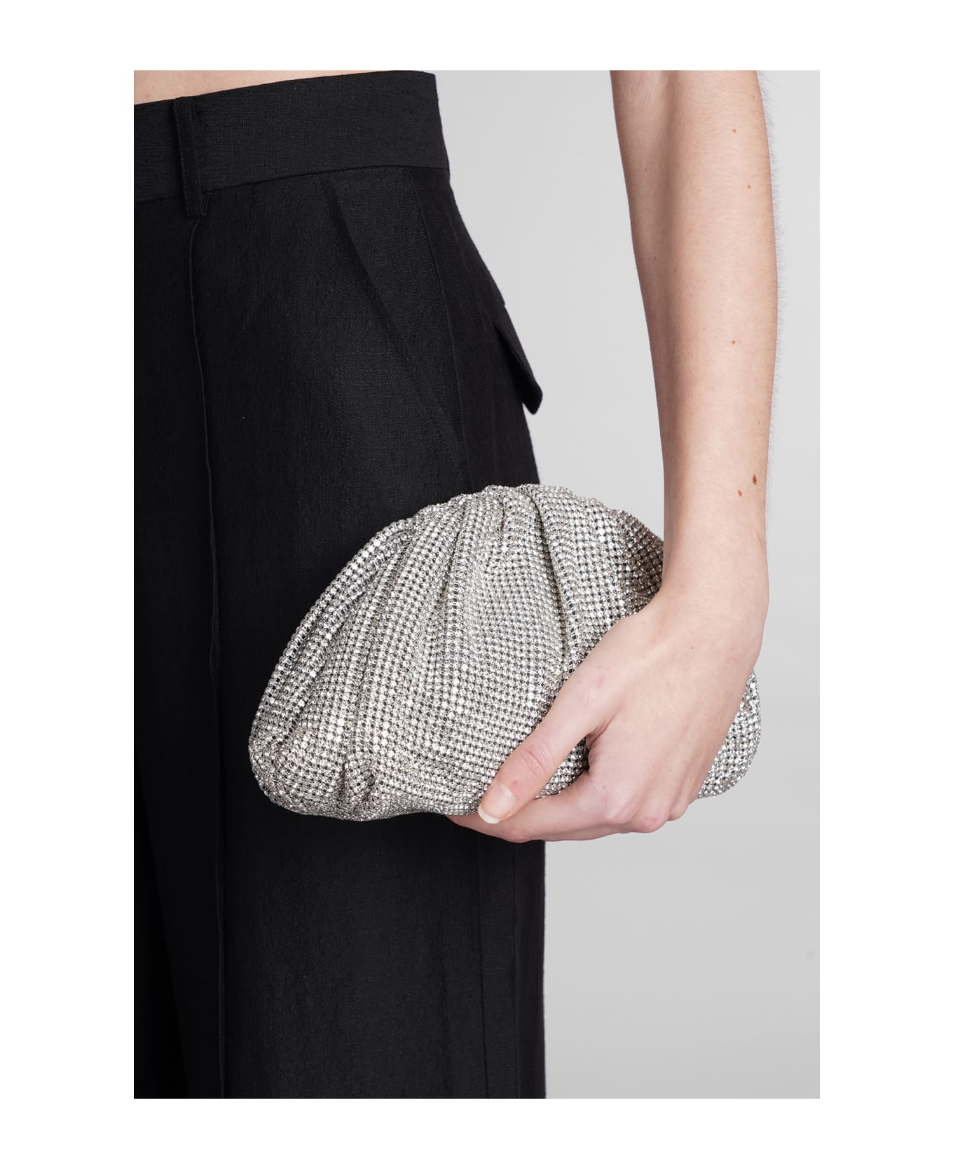 Cult Gaia Jaala Clutch In Silver Polyester Luggage - CLEAR
