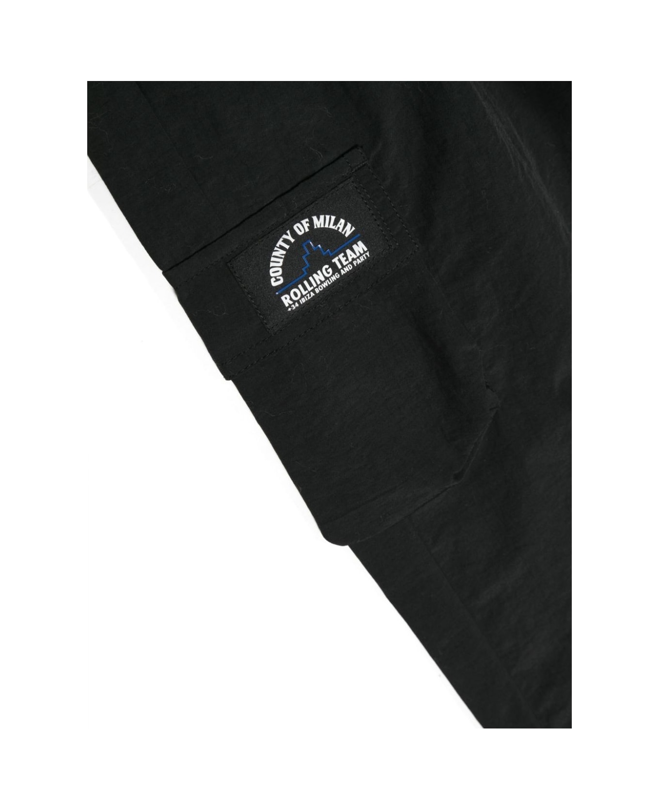 Marcelo Burlon Cargo Trousers With Logo Patch - Black
