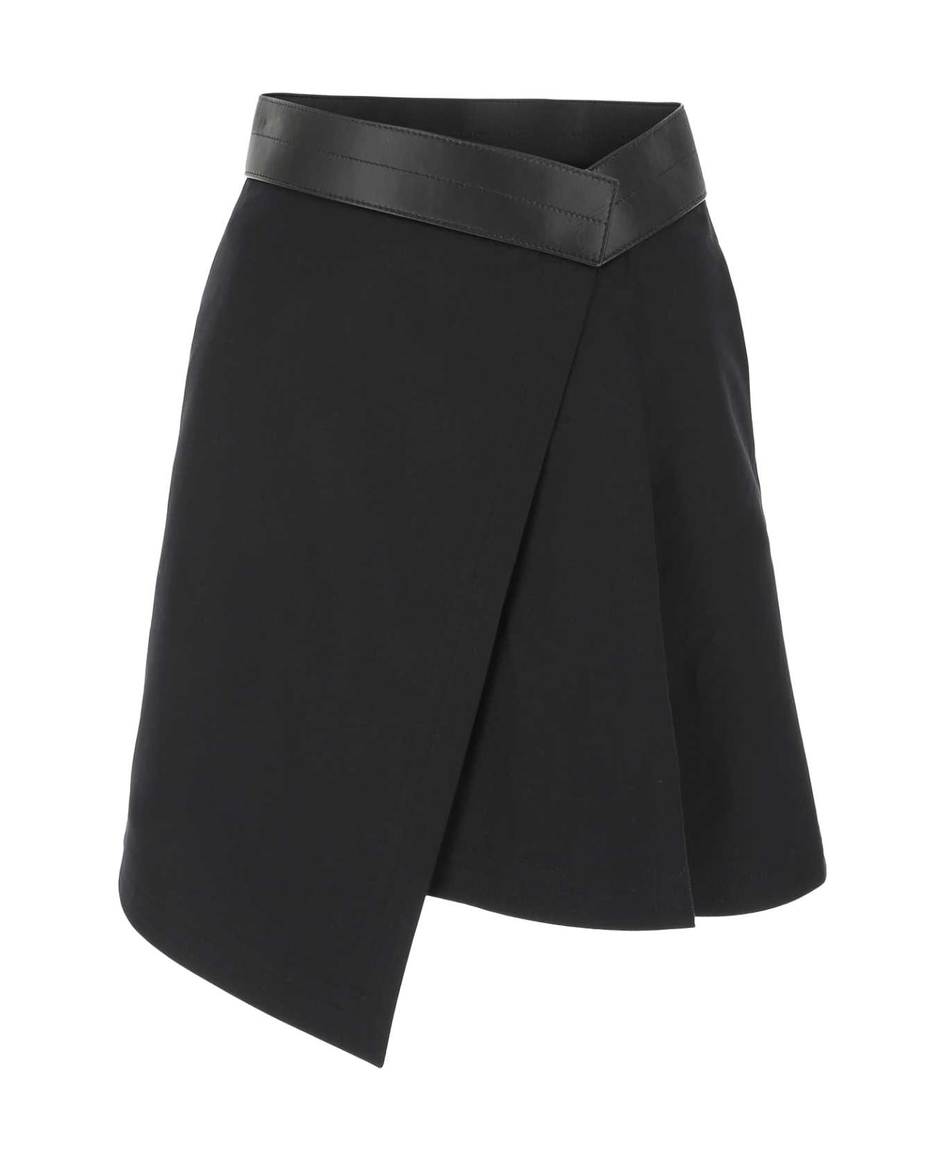 Loewe Black Cotton Blend Mini Skirt - BLACK スカート