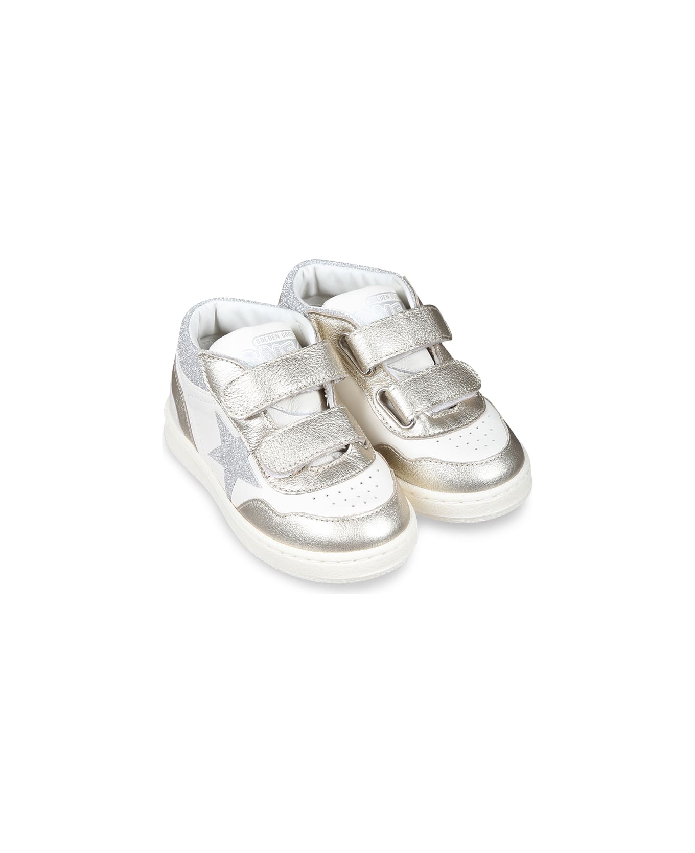 Golden Goose White Sneakers For Girl With Star - White