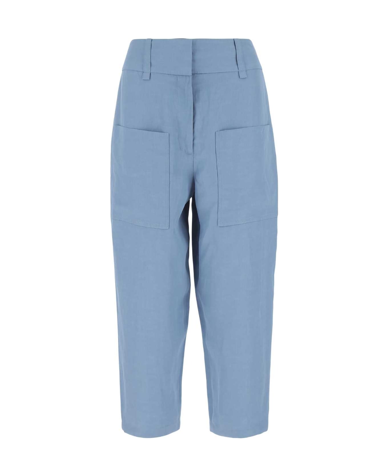 Stella McCartney Light-blue Viscose Blend Culotte Pant - 4218