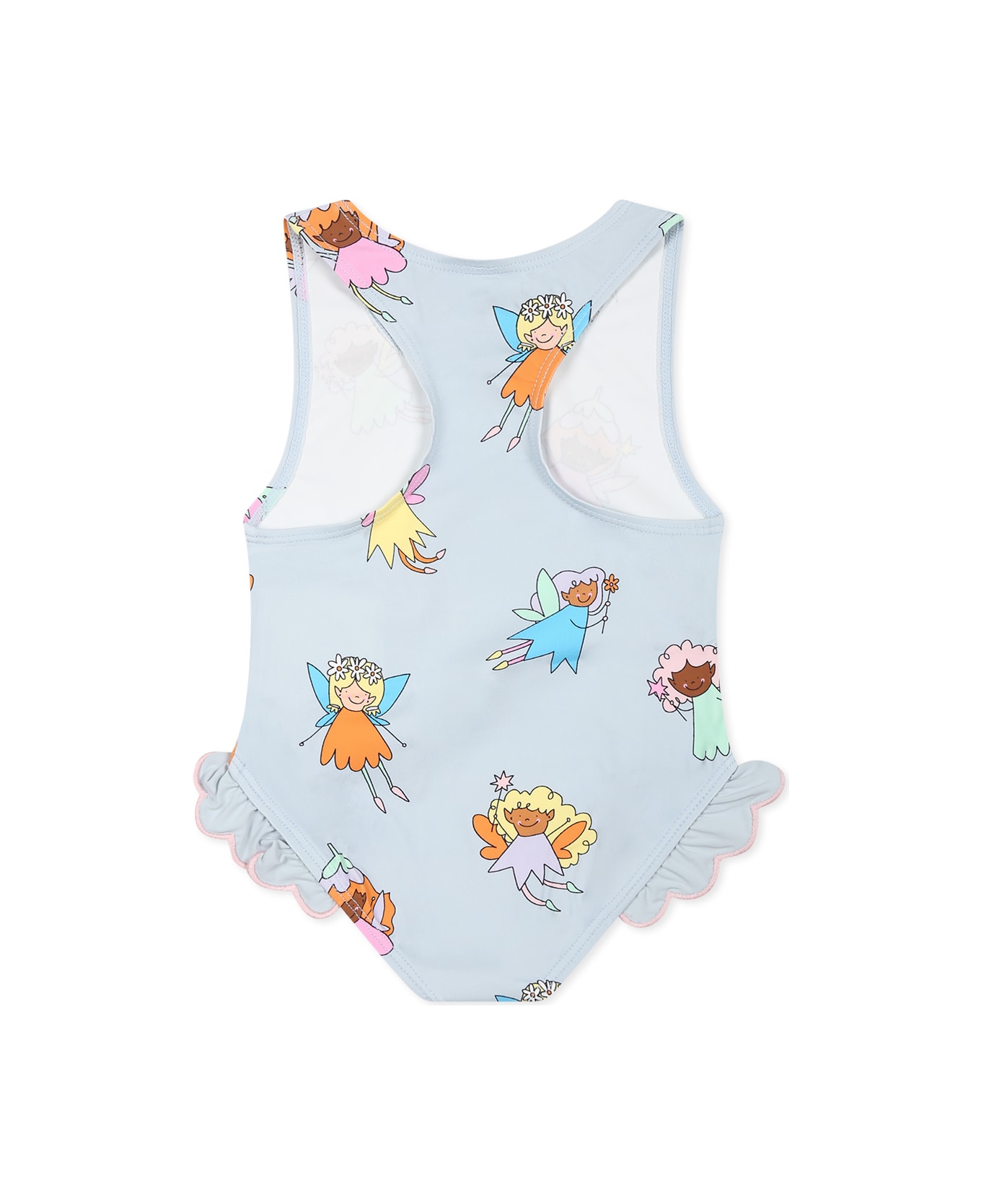 Stella McCartney Kids Light Blue Swimsuit For Baby Girl With Fairies - Light Blue