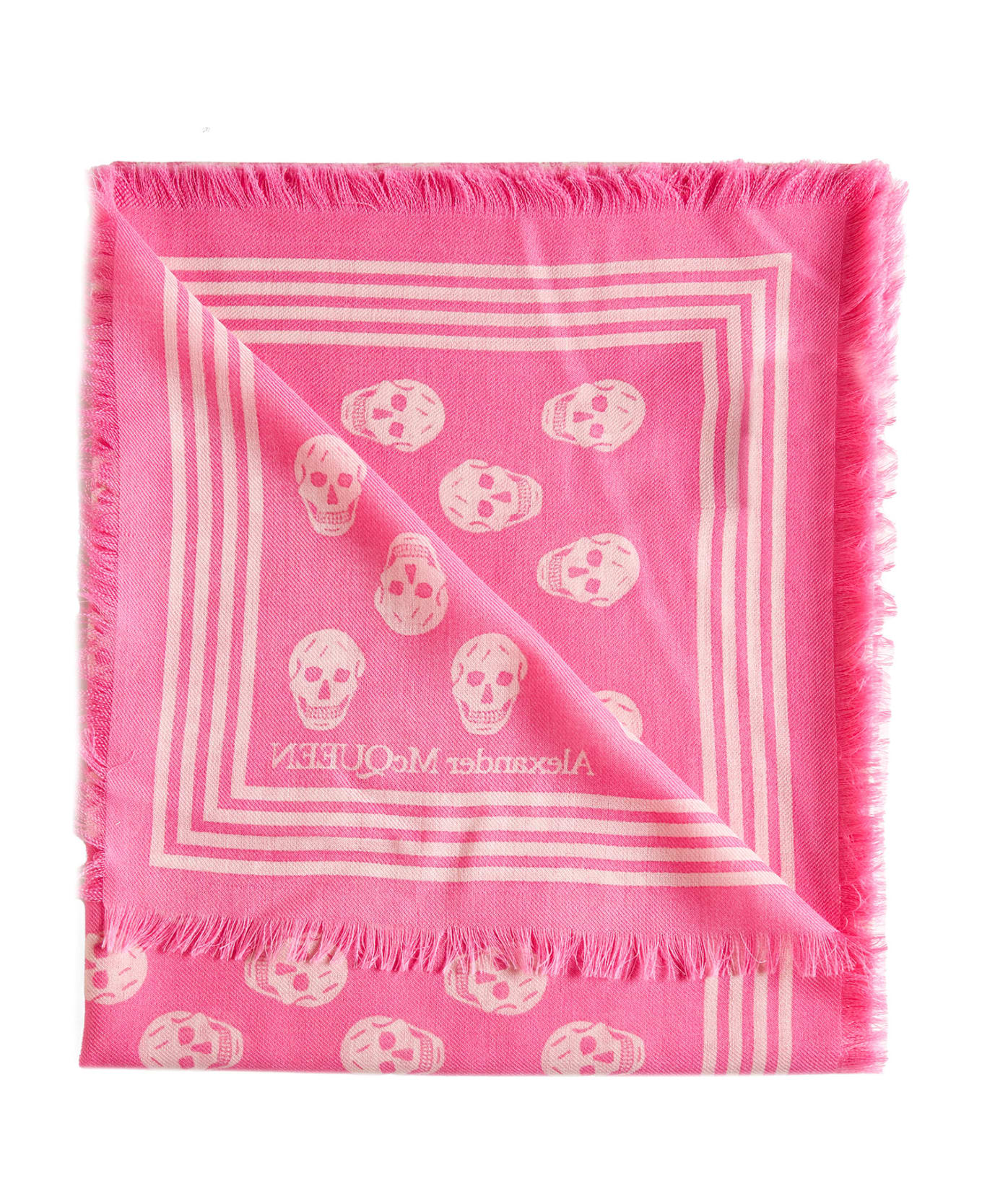 Alexander McQueen Skull Scarf - Roseate Pink