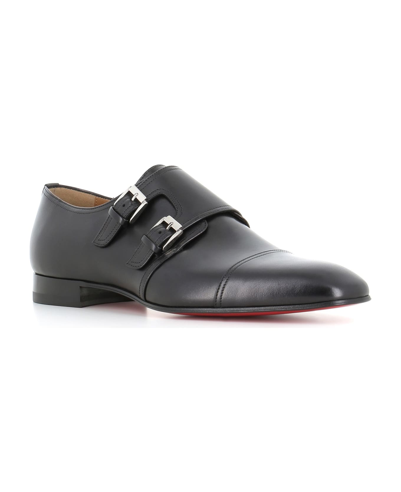 Christian Louboutin Mortimer Flat Double Buckle - Black