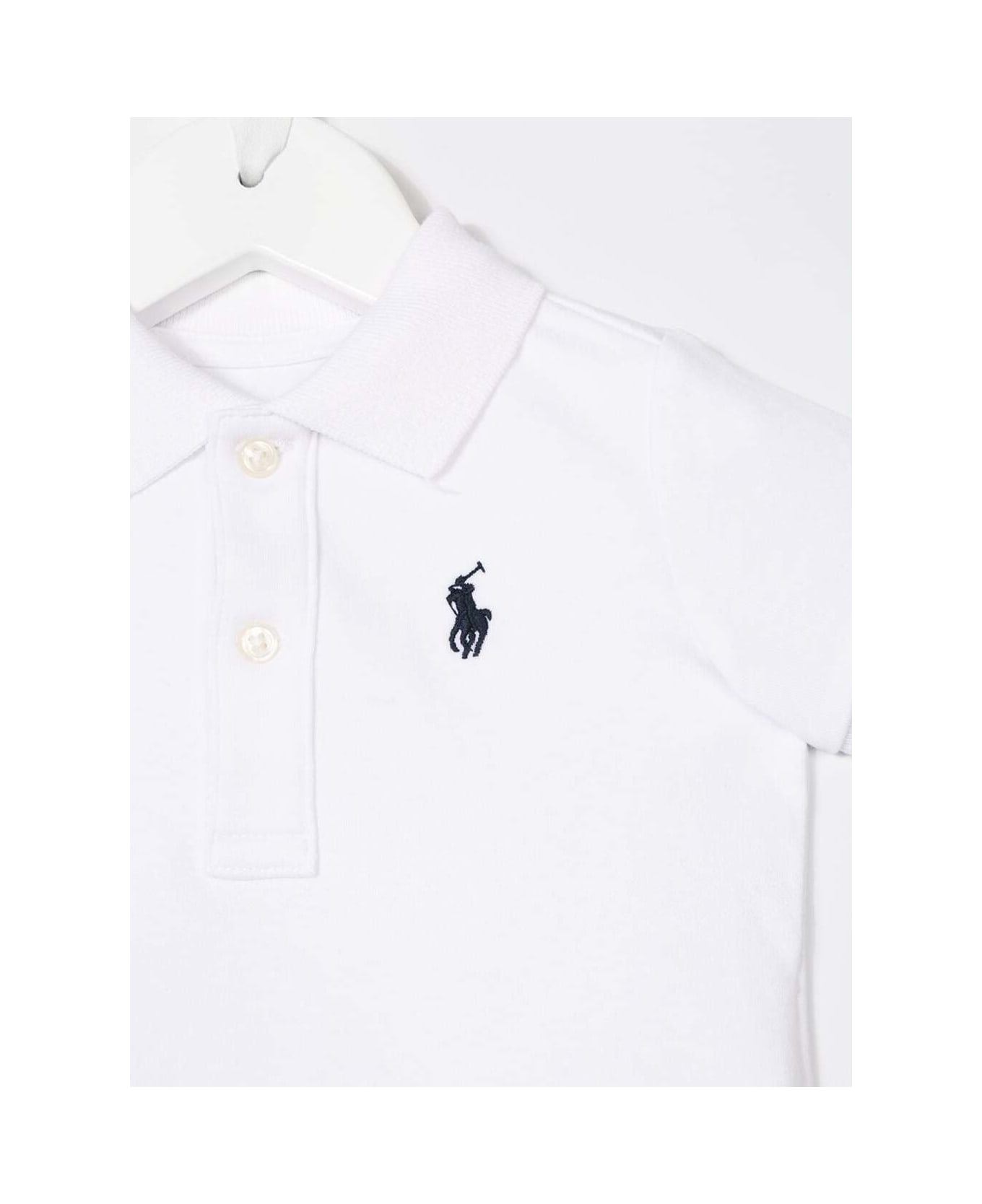 Polo Ralph Lauren White Polo With Logo In Cotton Baby - White Tシャツ＆ポロシャツ