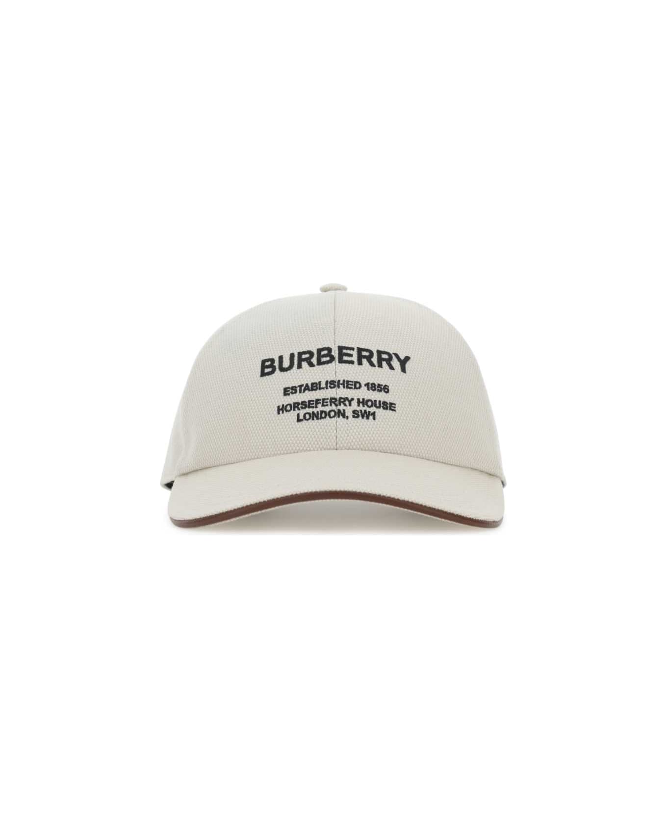 Burberry Ivory Piquet Baseball Cap - NATURAL