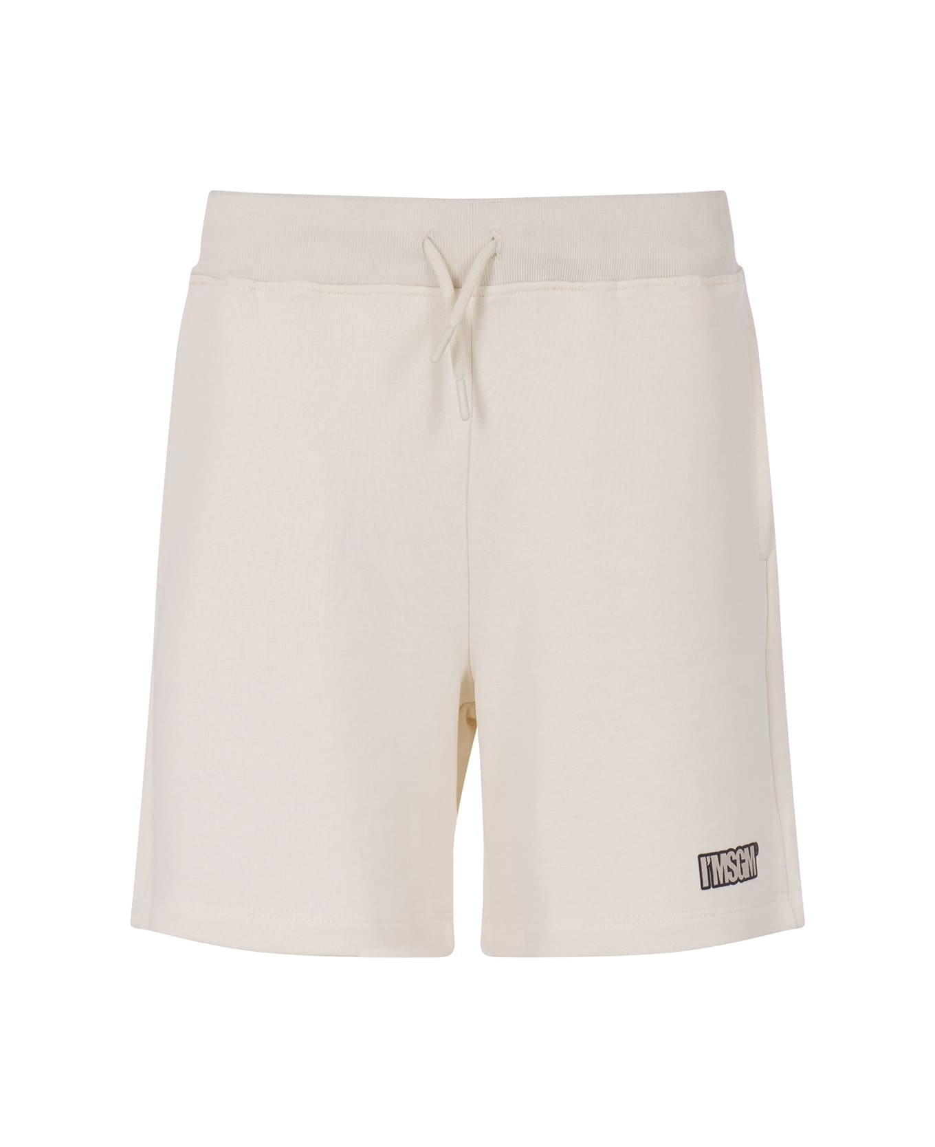 MSGM Shorts With Print - Beige