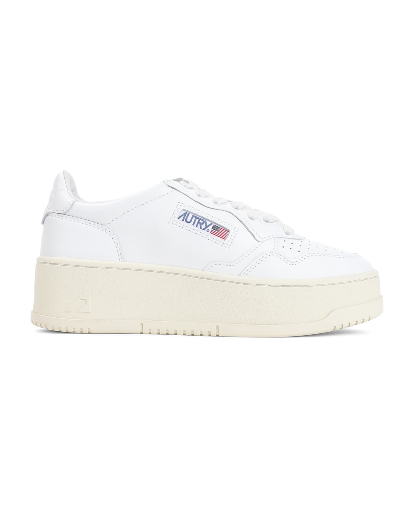 Autry Medalist Platform Sneakers - Wht Wht