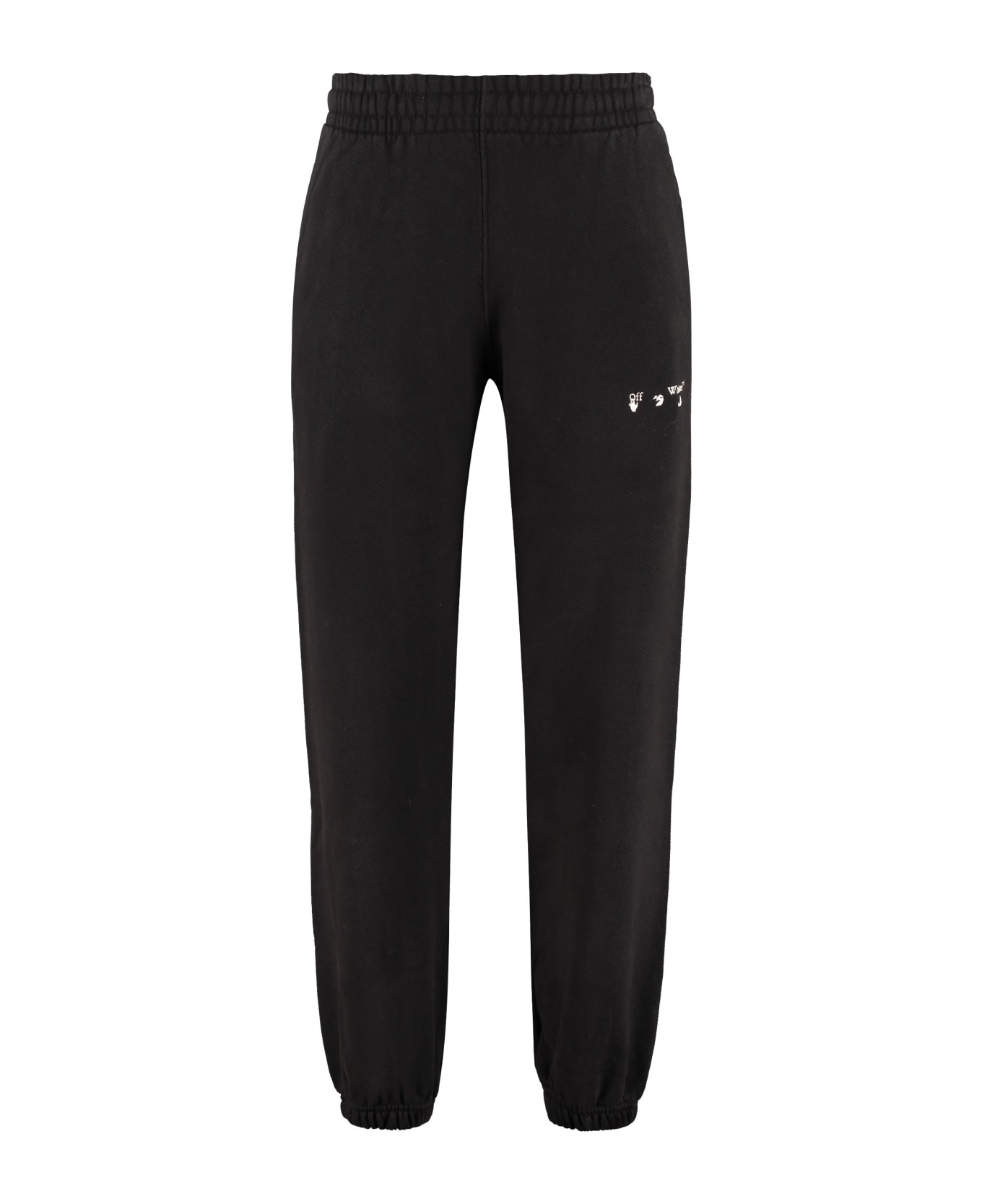 Off-White Logo Detail Cotton Track-pants - black