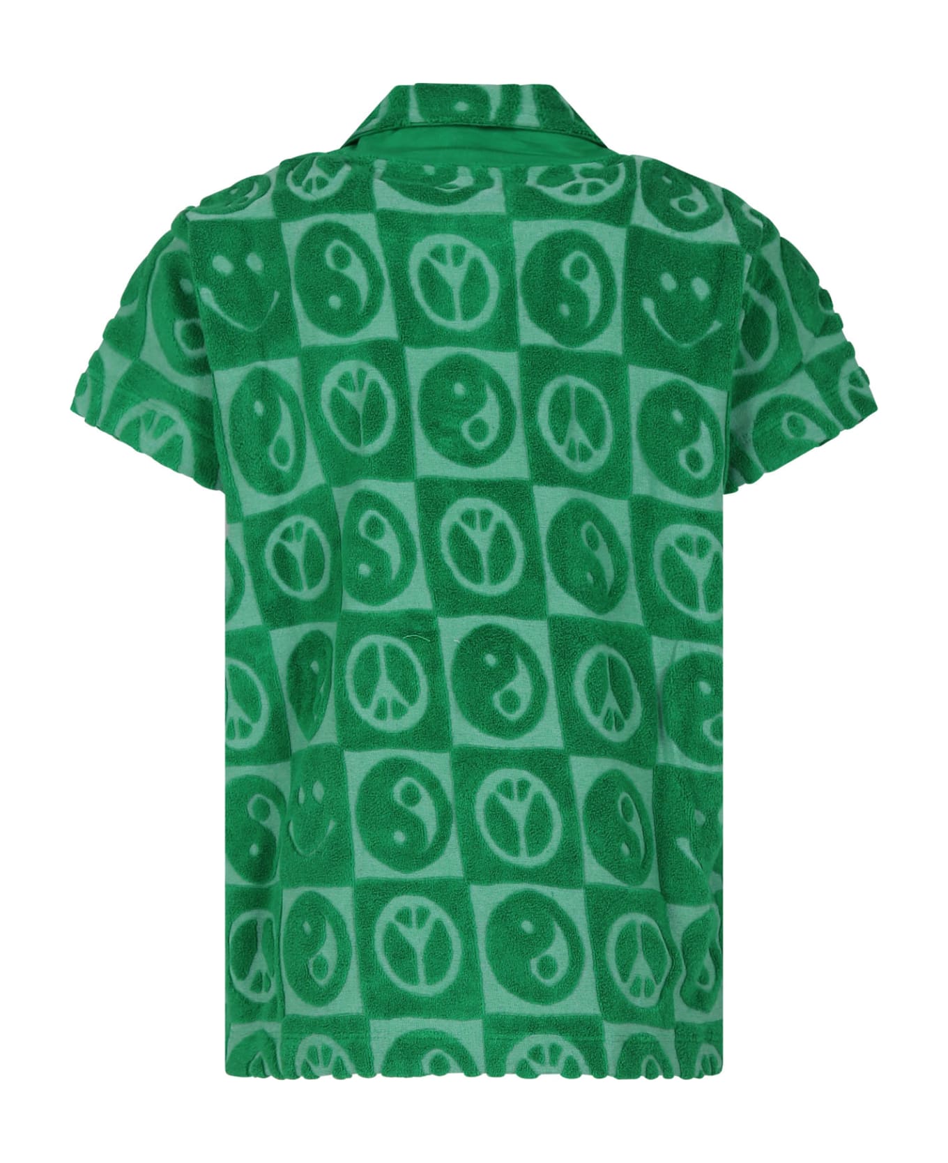 Molo Green T-shirt For Boy With Yin And Yang - Green Tシャツ＆ポロシャツ