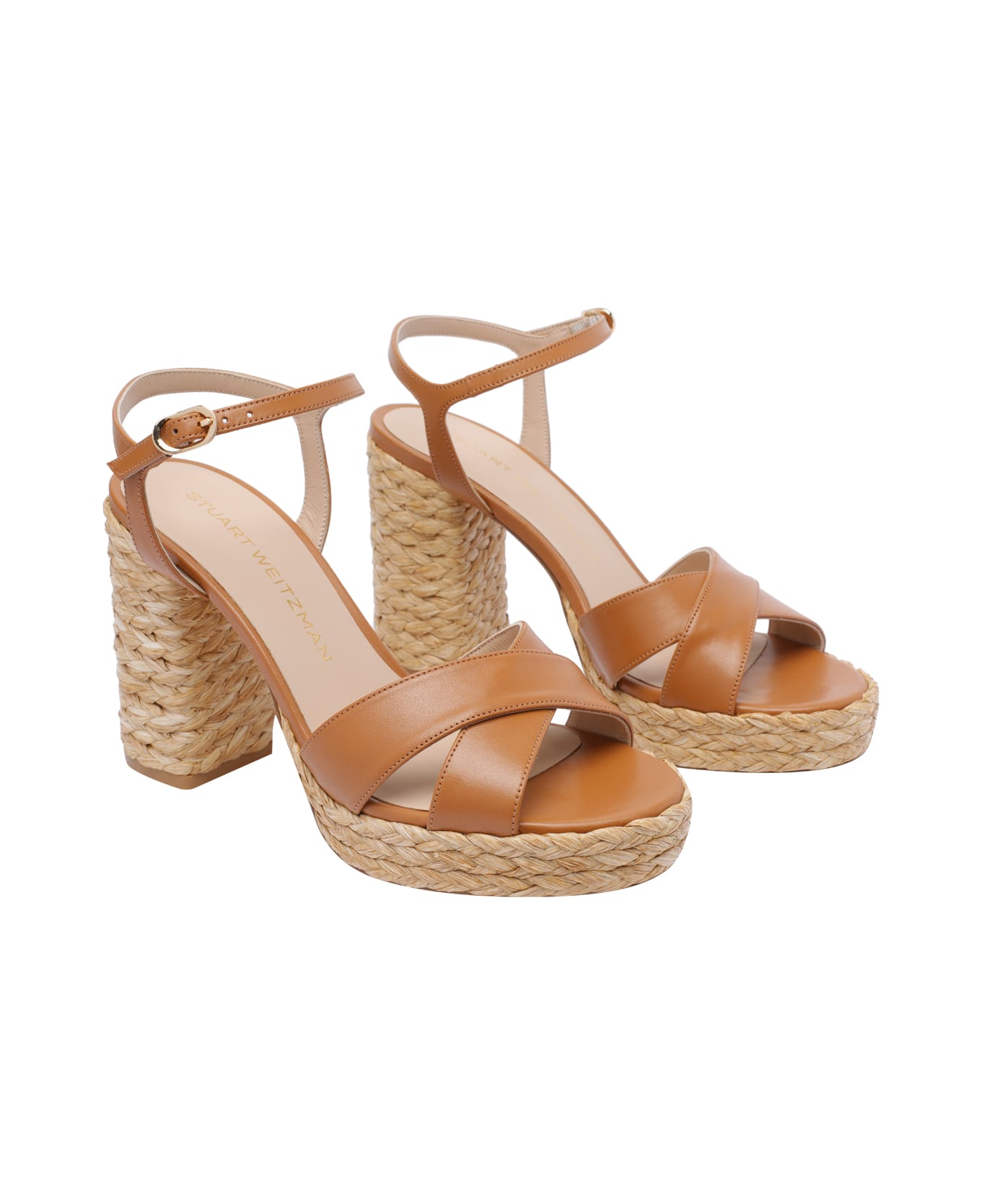 Stuart Weitzman Dayna Platform Pump Sandals - Brown