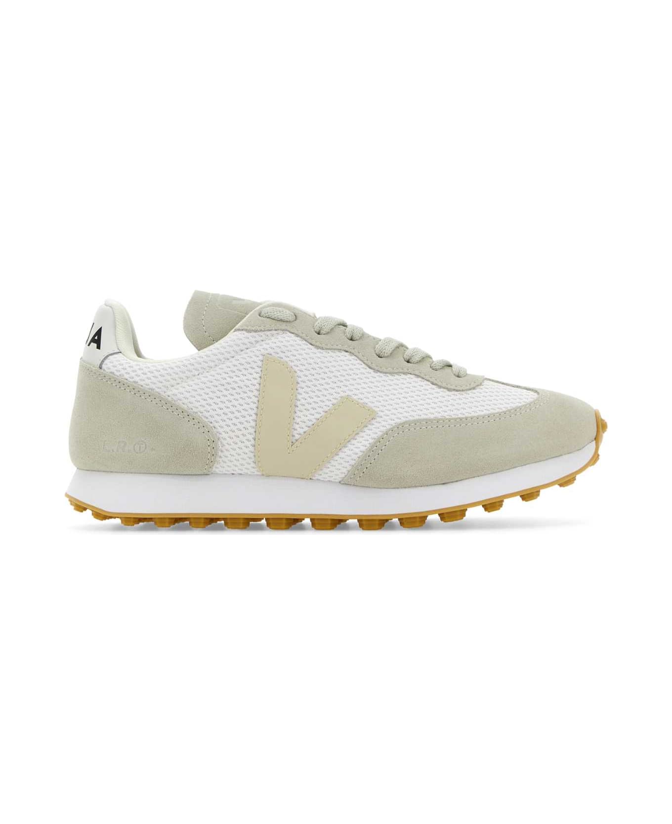 Veja Two-tones Polyester And Suede Rio Branco Sneakers - WHITEPIERRENATURAL
