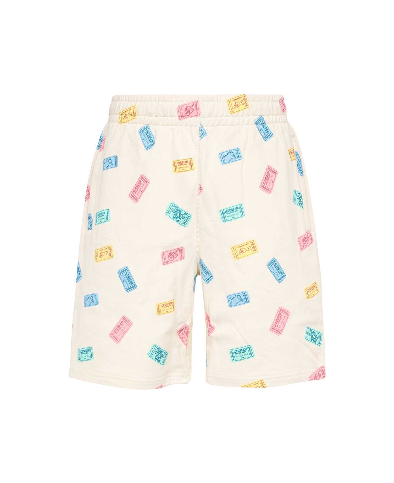 Icecream Cotton Bermuda Shorts - Ivory