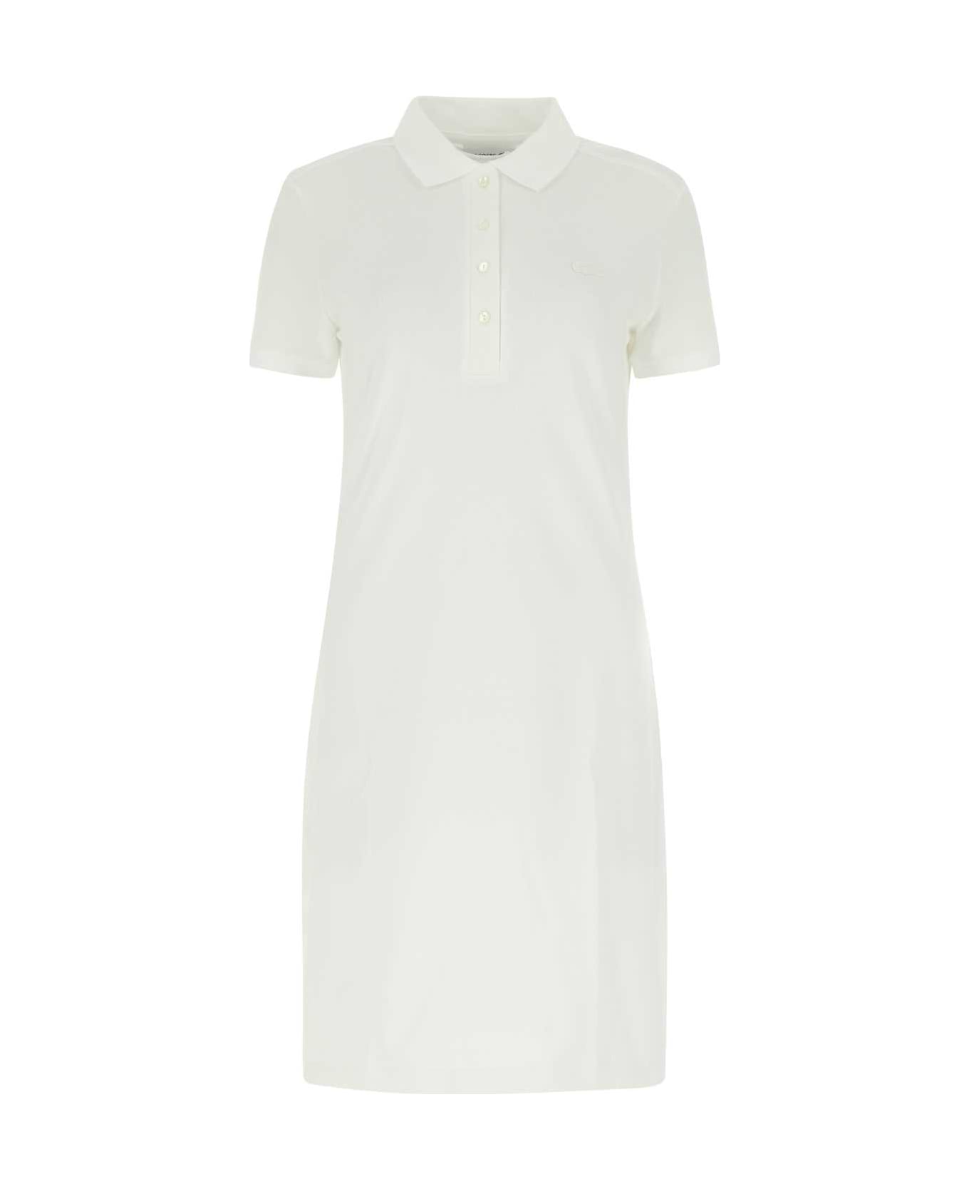 Lacoste White Stretch Piquet Polo Dress - 1