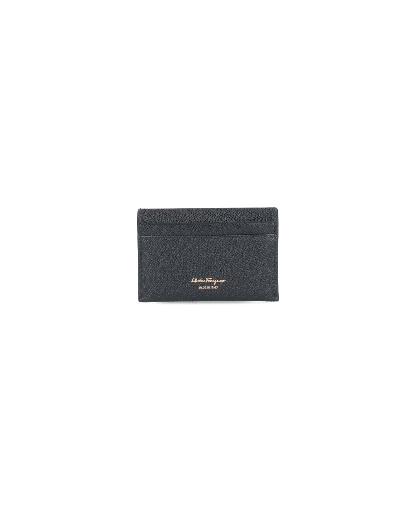 Ferragamo "gancini" Card Holder - Black  