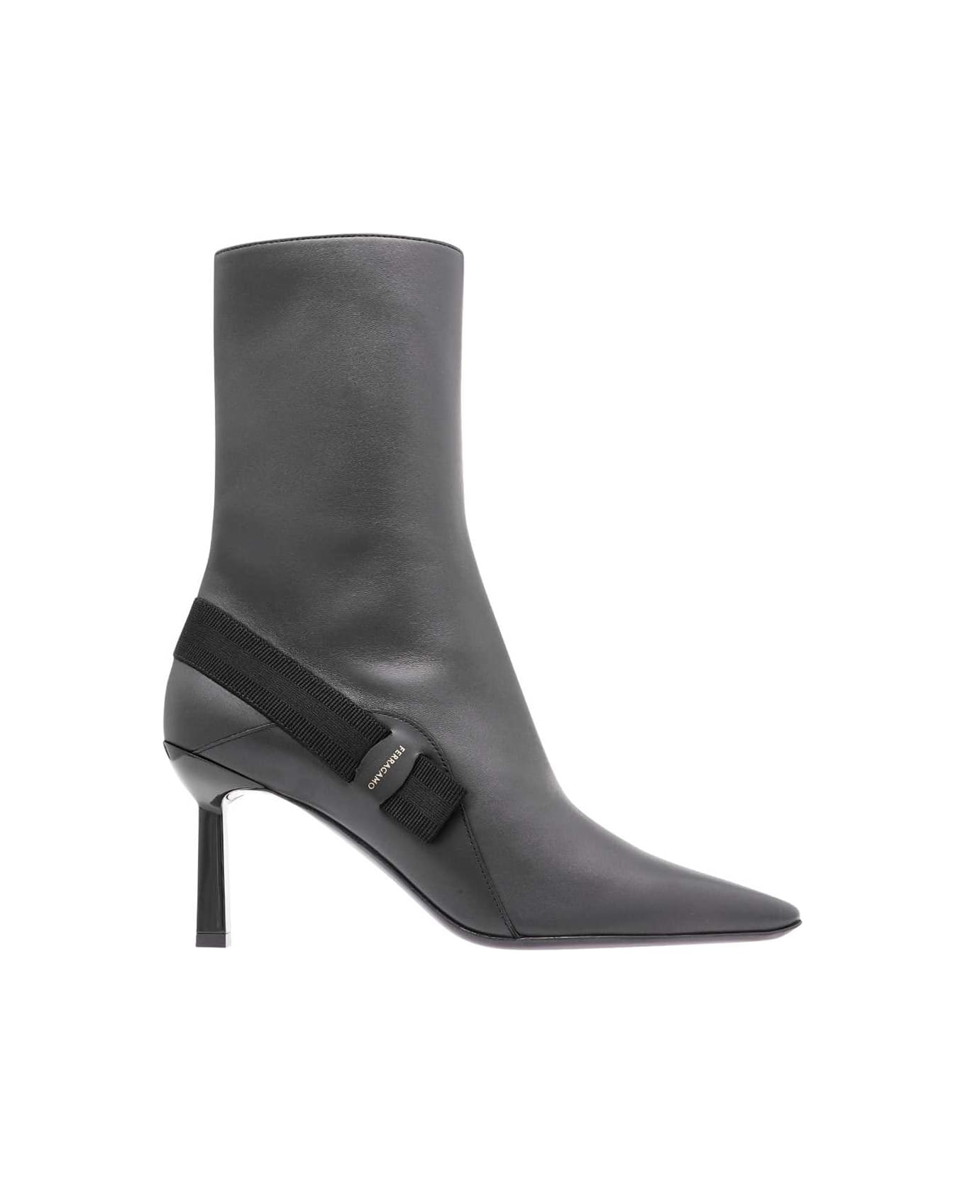 Ferragamo Virgilia Leather Boots - black