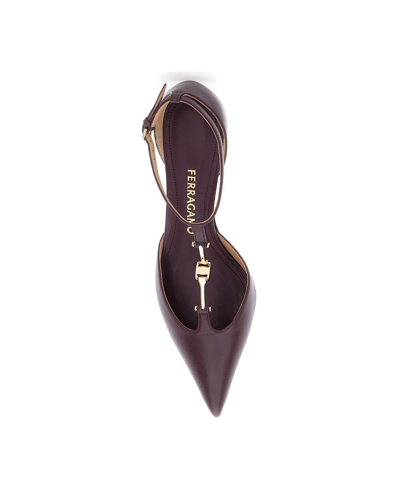 Ferragamo Traci 40 T-strap Pump Heel 4.0 Low (2 - <5 Cm) - Bordeaux