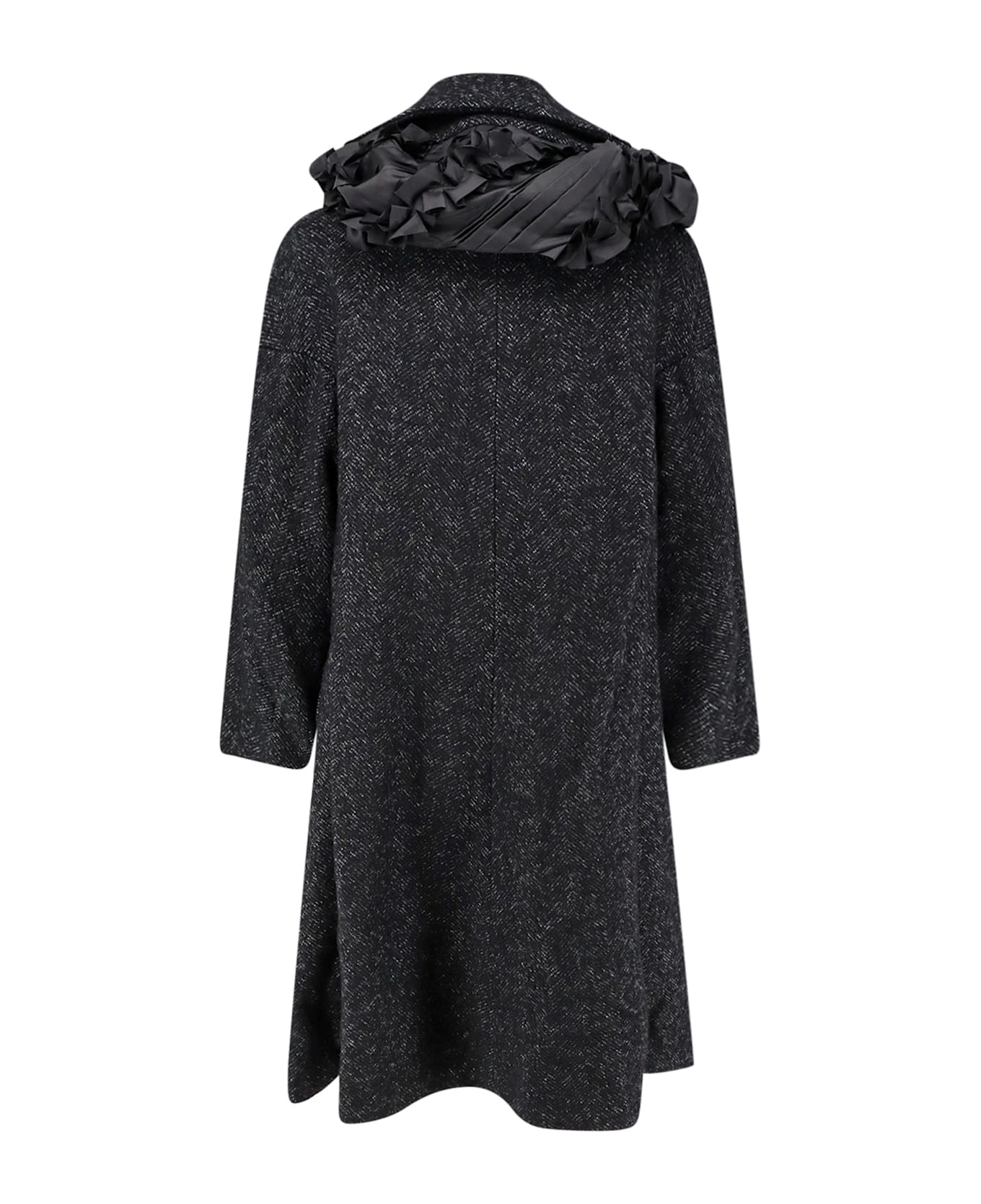 Comme des Garçons Play Wool Coat - Blkecruxblac