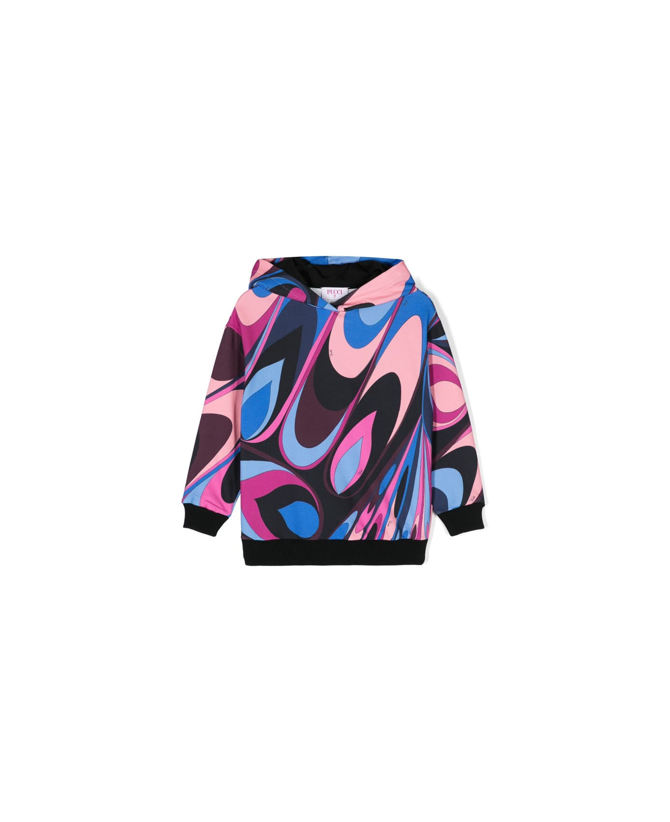 Pucci Hoodie With Wave Print - MultiColour